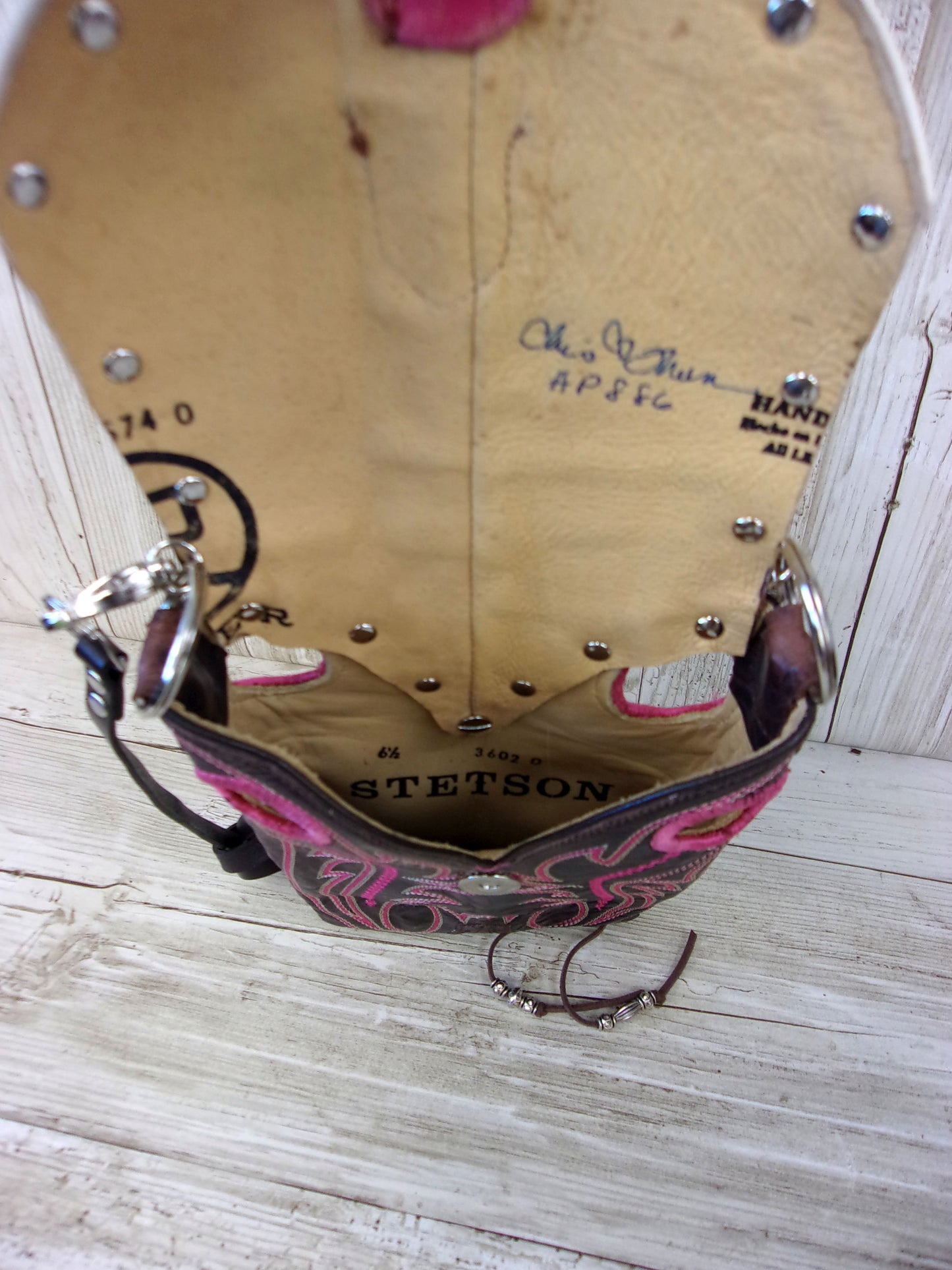 Cowboy Boot Crossbody Hipster Purse HP886 handcrafted from cowboy boots. Shop all unique leather western handbags, purses and totes at Chris Thompson Bags