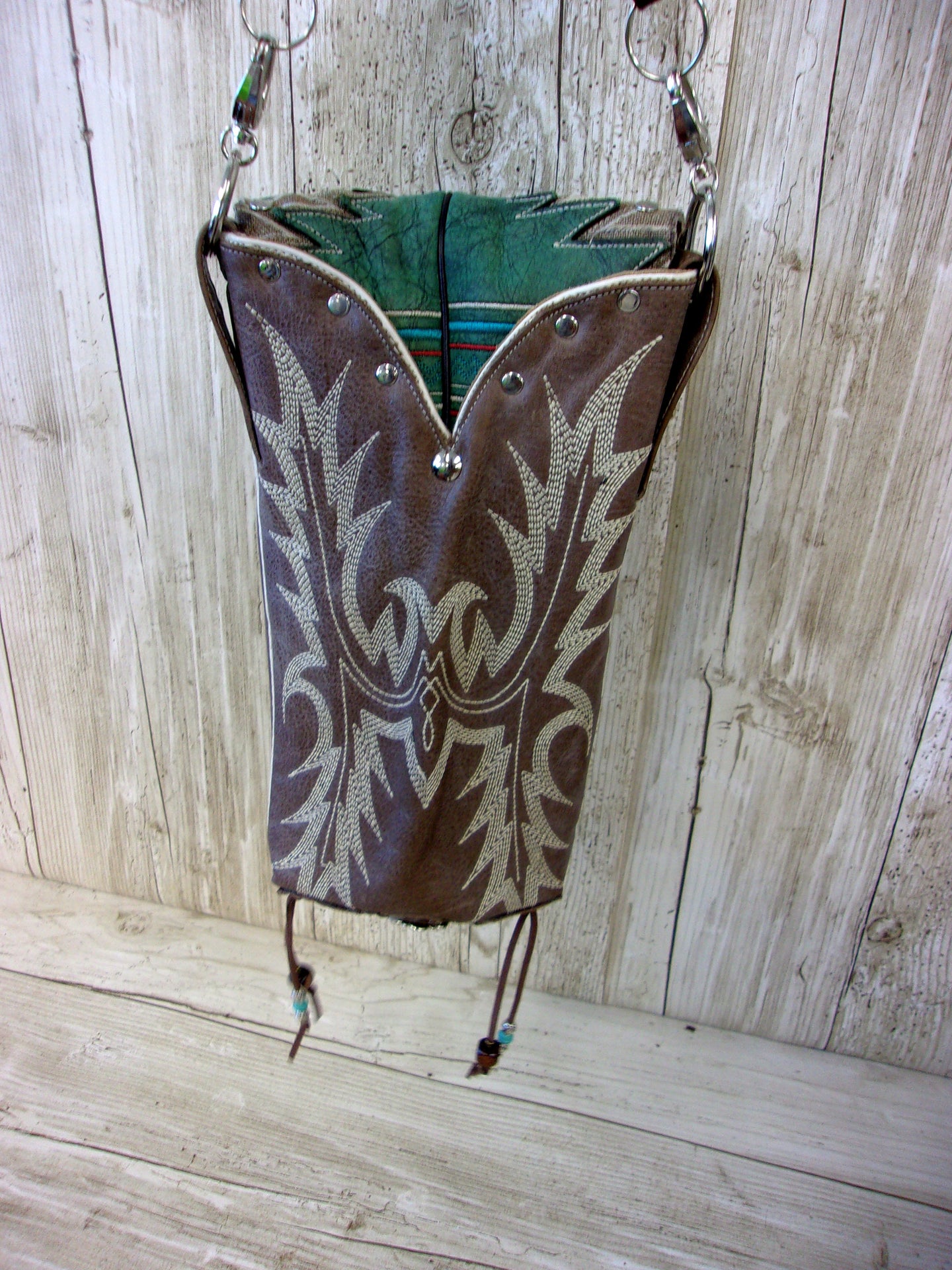 Cowboy Boot Crossbody Hipster Purse HP900 handcrafted from cowboy boots. Shop all unique leather western handbags, purses and totes at Chris Thompson Bags