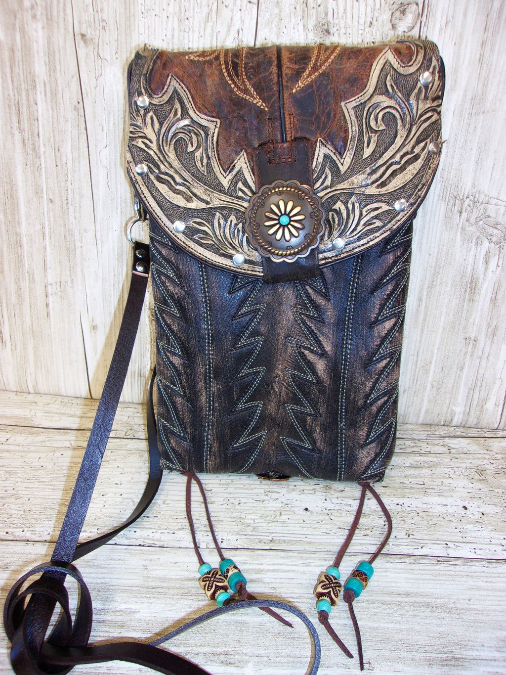 Cowboy Boot Purse – Leather Crossbody Purse - Cowboy Boot Purse – Western Hipster HP997 Chris Thompson Bags