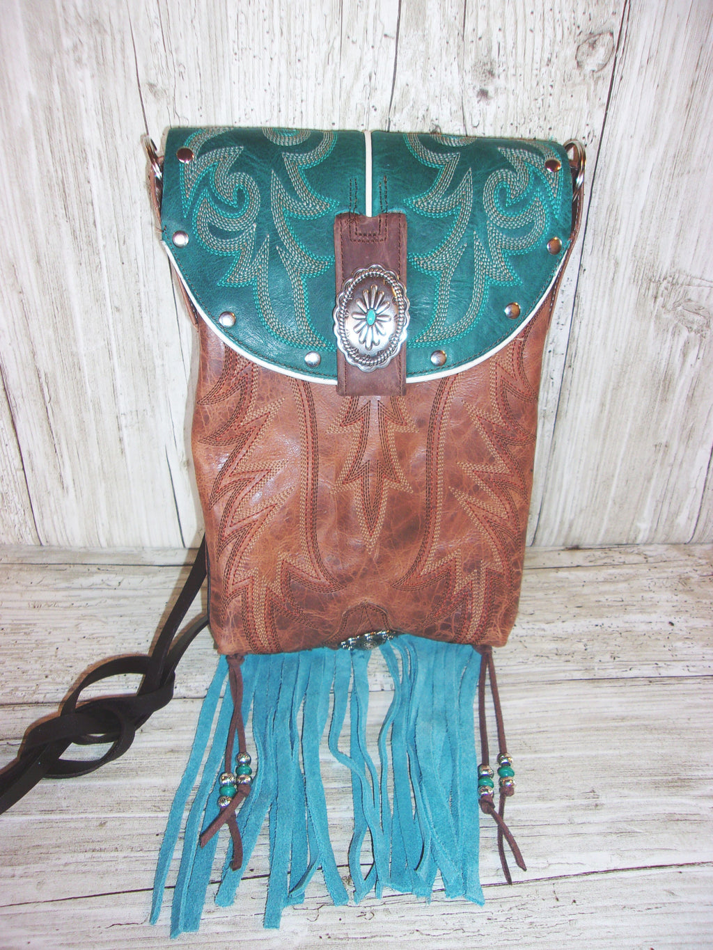 Cowboy Boot Purse with Fringe – Crossbody Hipster Purse - Cowboy Boot Purse – Western Hipster HP962 Chris Thompson Bags