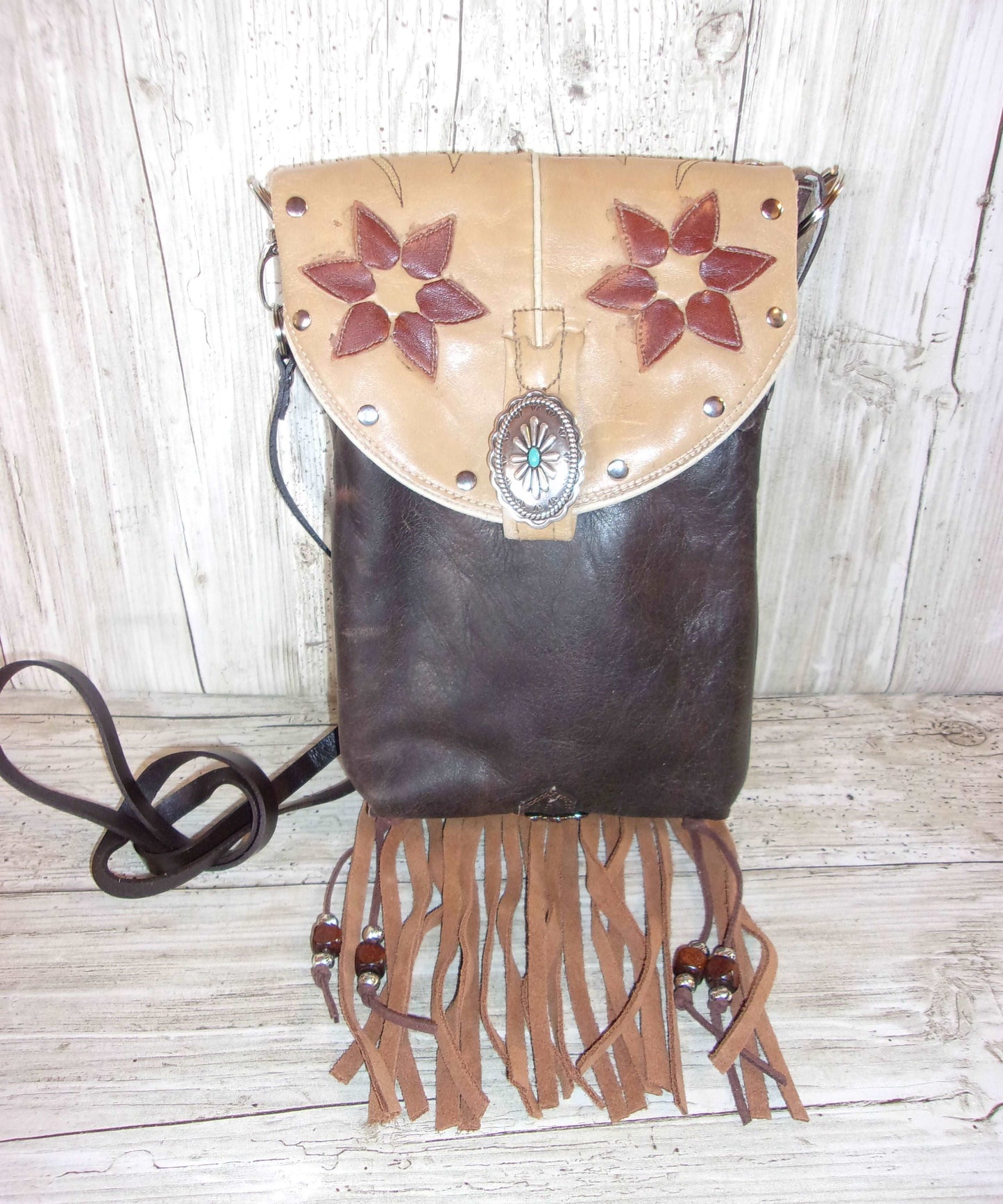 Cowboy Boot Crossbody Fringe Hipster Bag HP967 handcrafted from cowboy boots. Shop all unique leather western handbags, purses and totes at Chris Thompson Bags