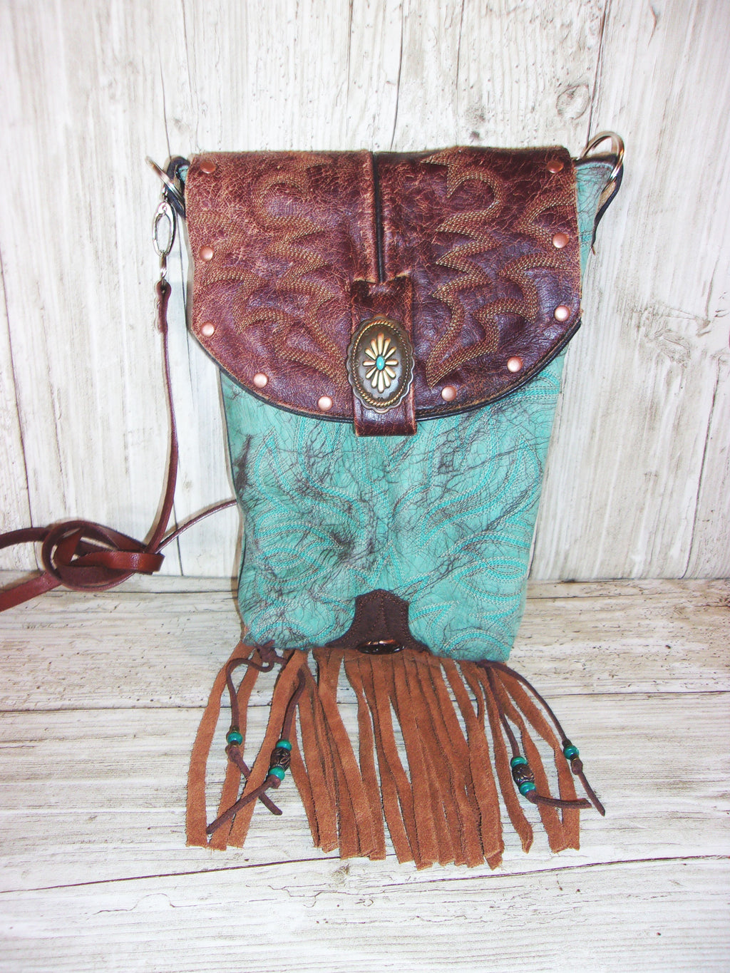Cowboy Boot Purse with Fringe – Crossbody Hipster Purse - Cowboy Boot Purse – Western Hipster HP968 Chris Thompson Bags