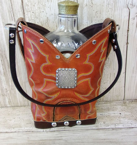 Cowboy Boot Whiskey Tote CR155