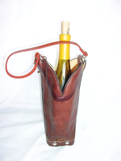 Cowboy Boot Wine Tote wt539 handcrafted from cowboy boots. Shop all unique leather western handbags, purses and totes at Chris Thompson Bags