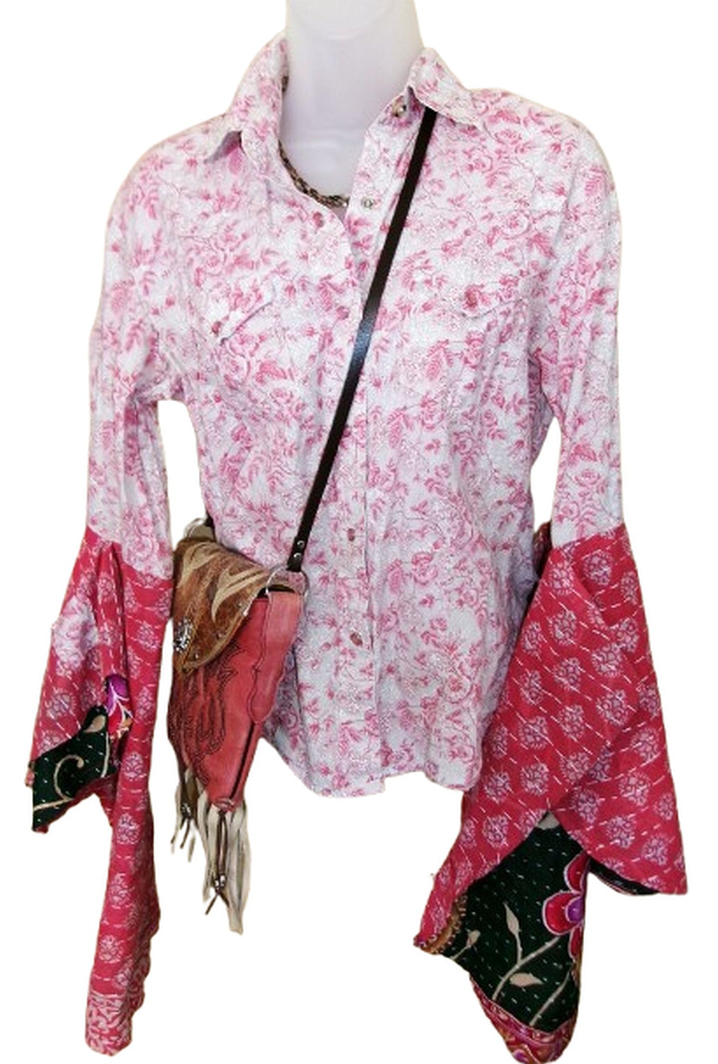 Desert Wing Blouse - Small DW02 handcrafted from cowboy boots. Shop  at ChrisThompsonBags.com and buy the best ["Red","Small"] at Chris Thompson Bags.