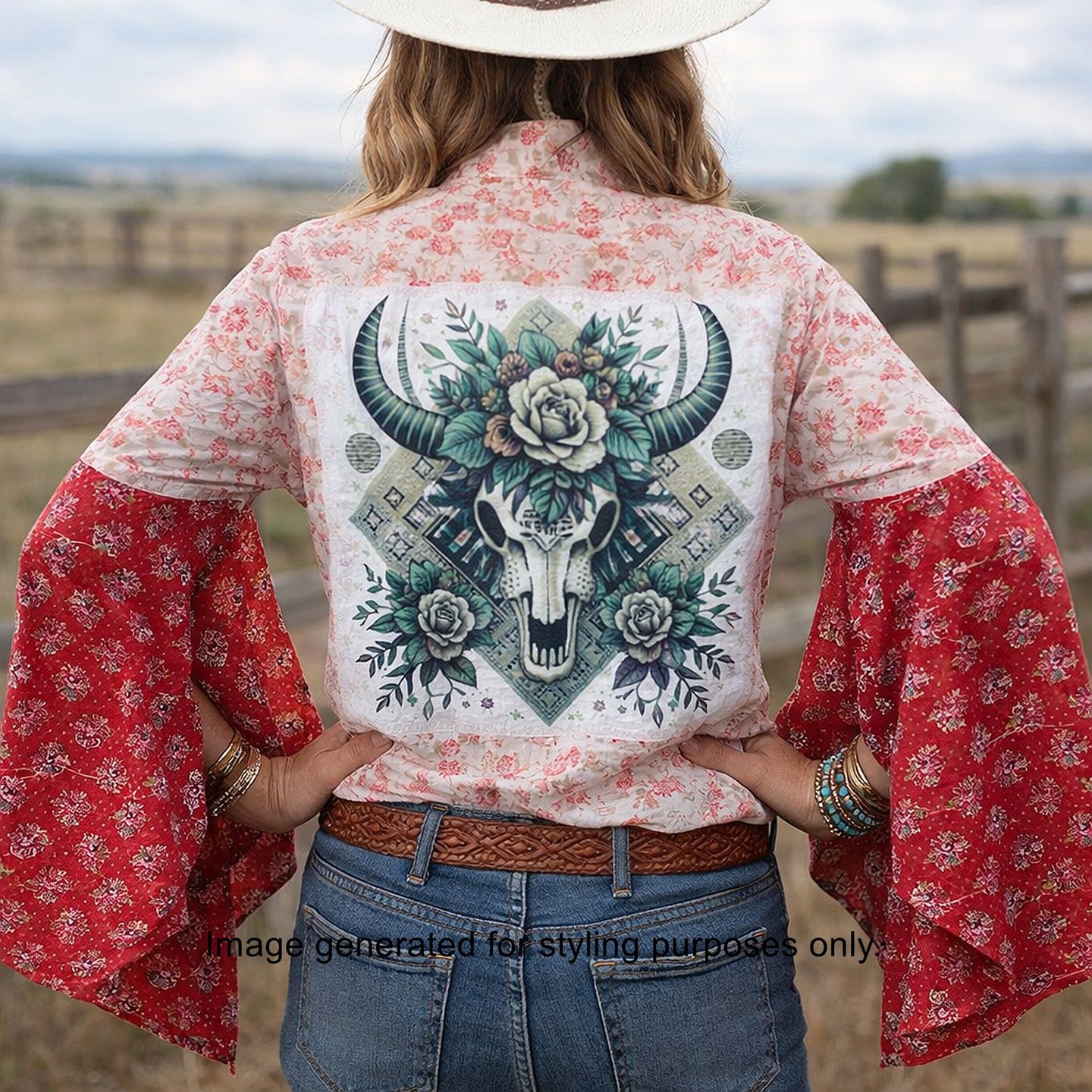 Desert Wing Blouse - Small DW02 handcrafted from cowboy boots. Shop  at ChrisThompsonBags.com and buy the best ["Red","Small"] at Chris Thompson Bags.