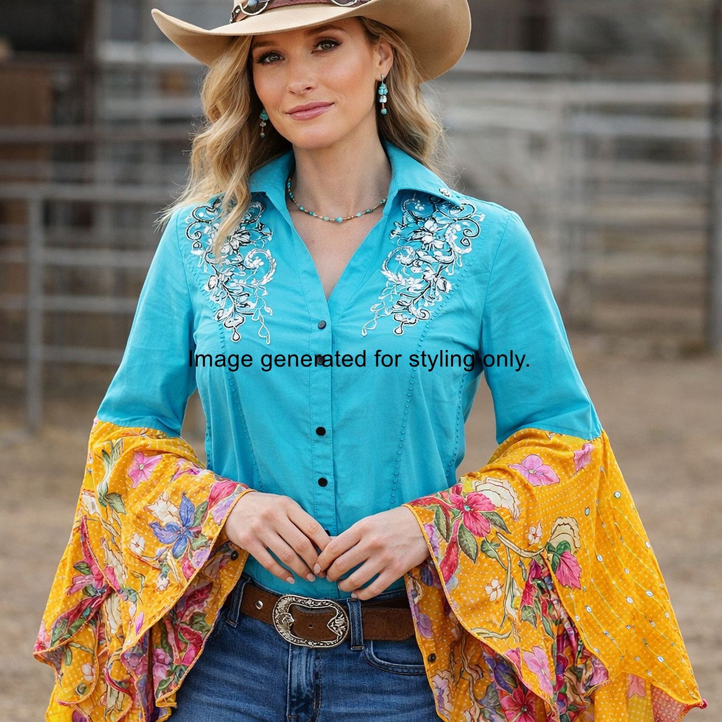 Desert Wing Blouse - Small DW03 handcrafted from cowboy boots. Shop  at ChrisThompsonBags.com and buy the best ["cow skull","Small"] at Chris Thompson Bags.