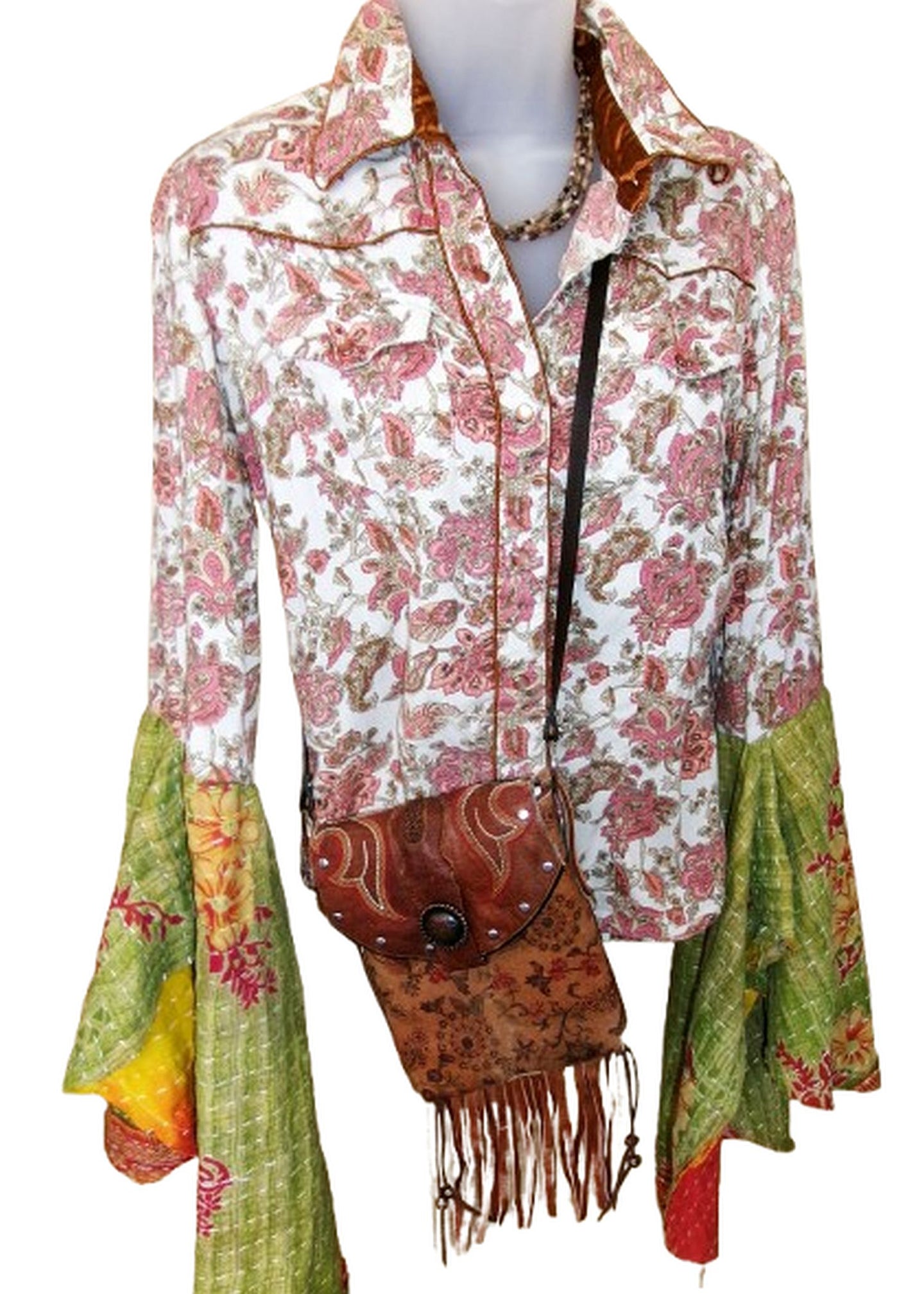 Desert Wing Blouse - Small DW04 handcrafted from cowboy boots. Shop  at ChrisThompsonBags.com and buy the best ["donkey","Small"] at Chris Thompson Bags.
