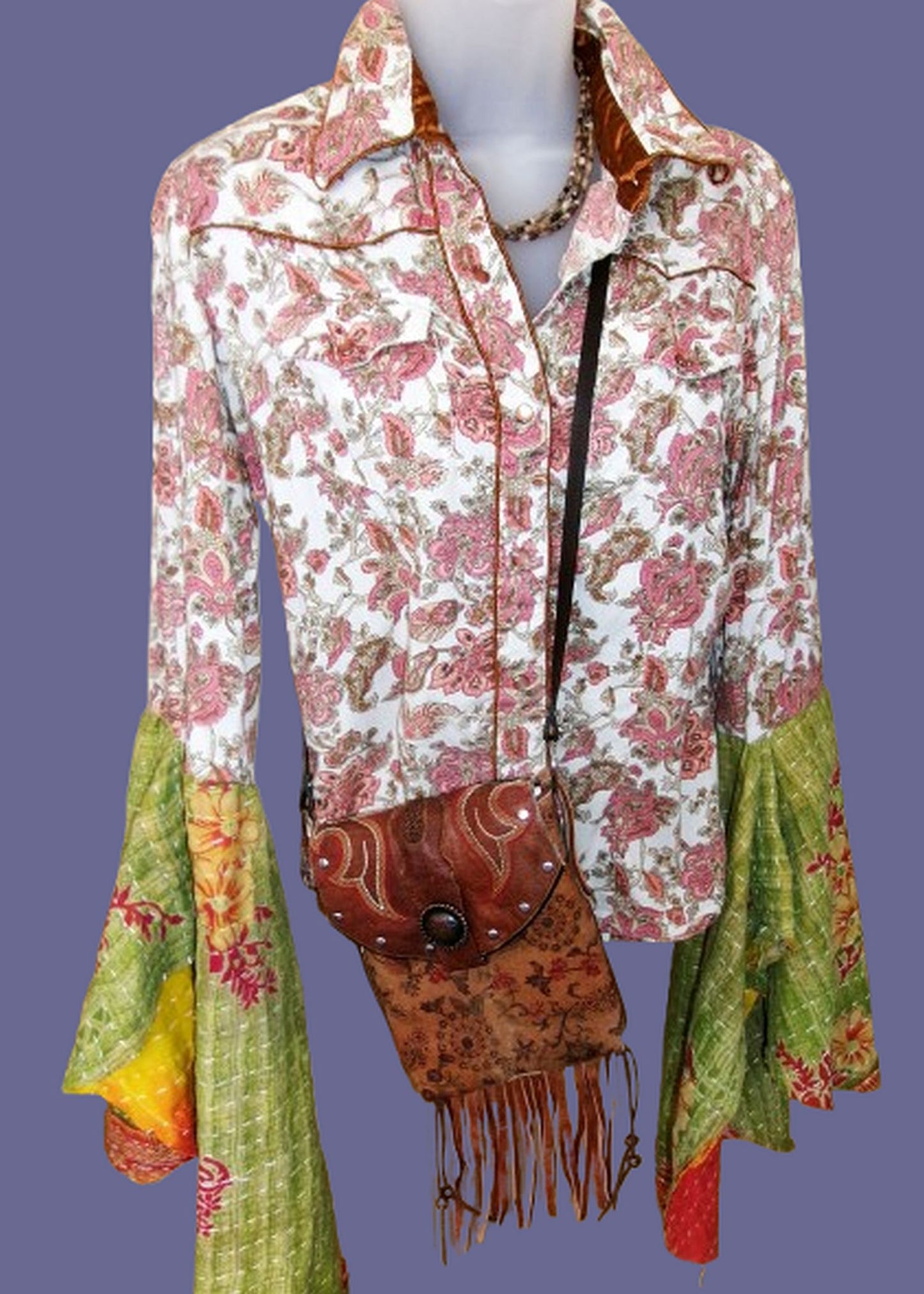 Desert Wing Blouse - Small DW04 handcrafted from cowboy boots. Shop  at ChrisThompsonBags.com and buy the best ["donkey","Small"] at Chris Thompson Bags.