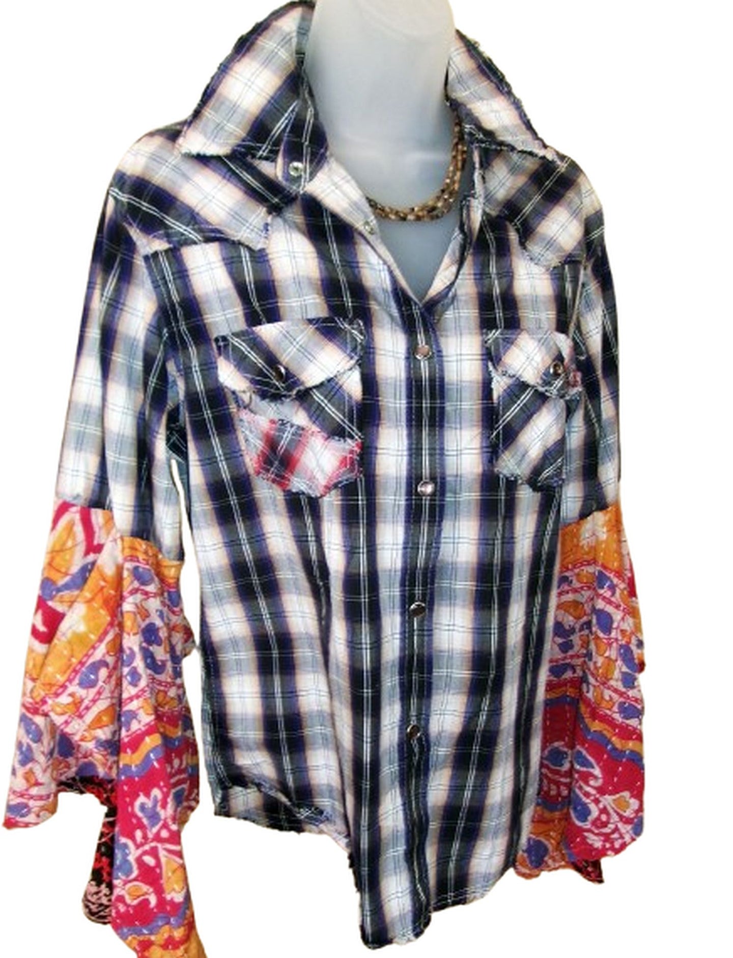Desert Wing Blouse - Small DW06 handcrafted from cowboy boots. Shop  at ChrisThompsonBags.com and buy the best ["cat","Small"] at Chris Thompson Bags.
