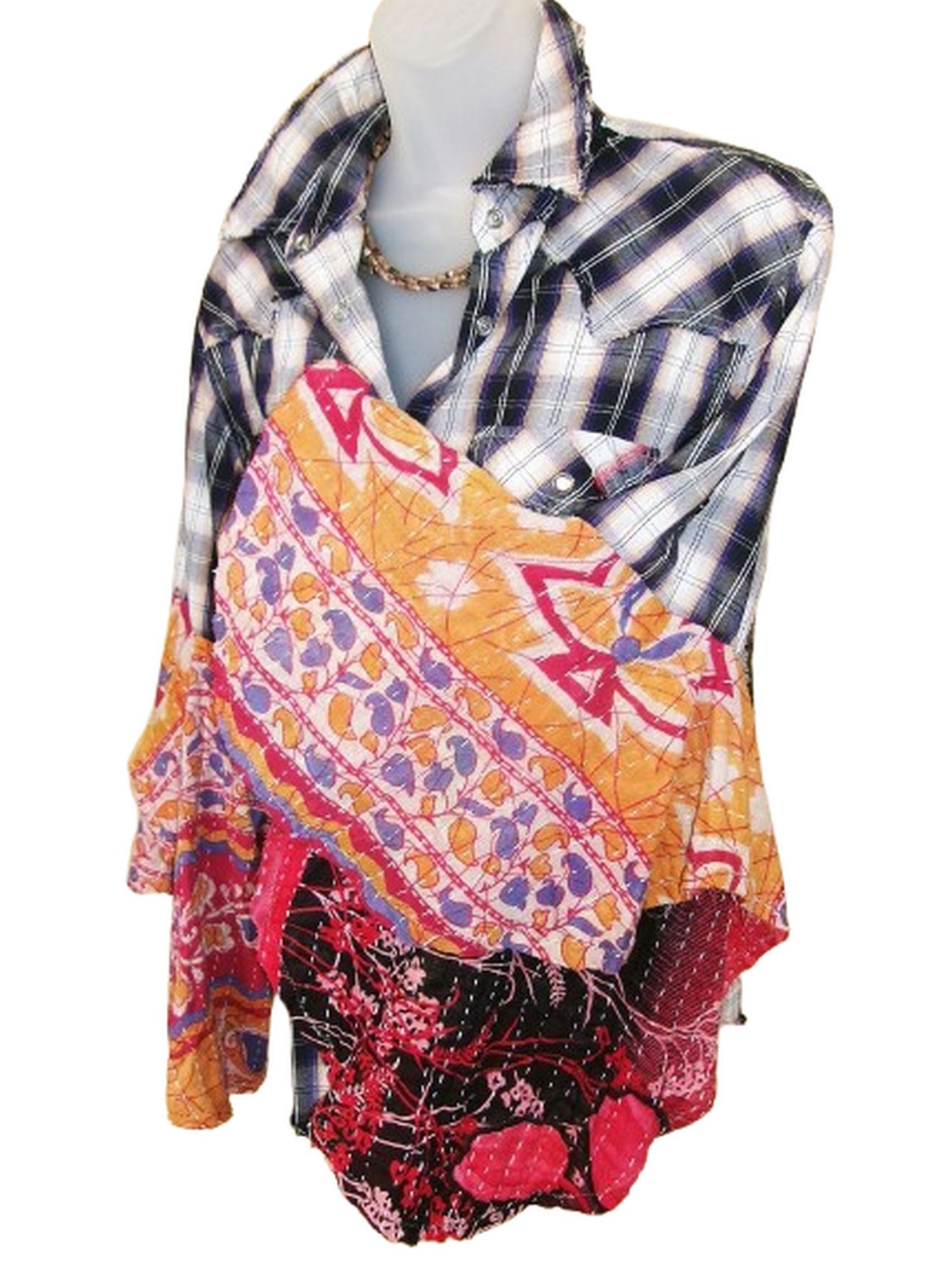 Desert Wing Blouse - Small DW06 handcrafted from cowboy boots. Shop  at ChrisThompsonBags.com and buy the best ["cat","Small"] at Chris Thompson Bags.