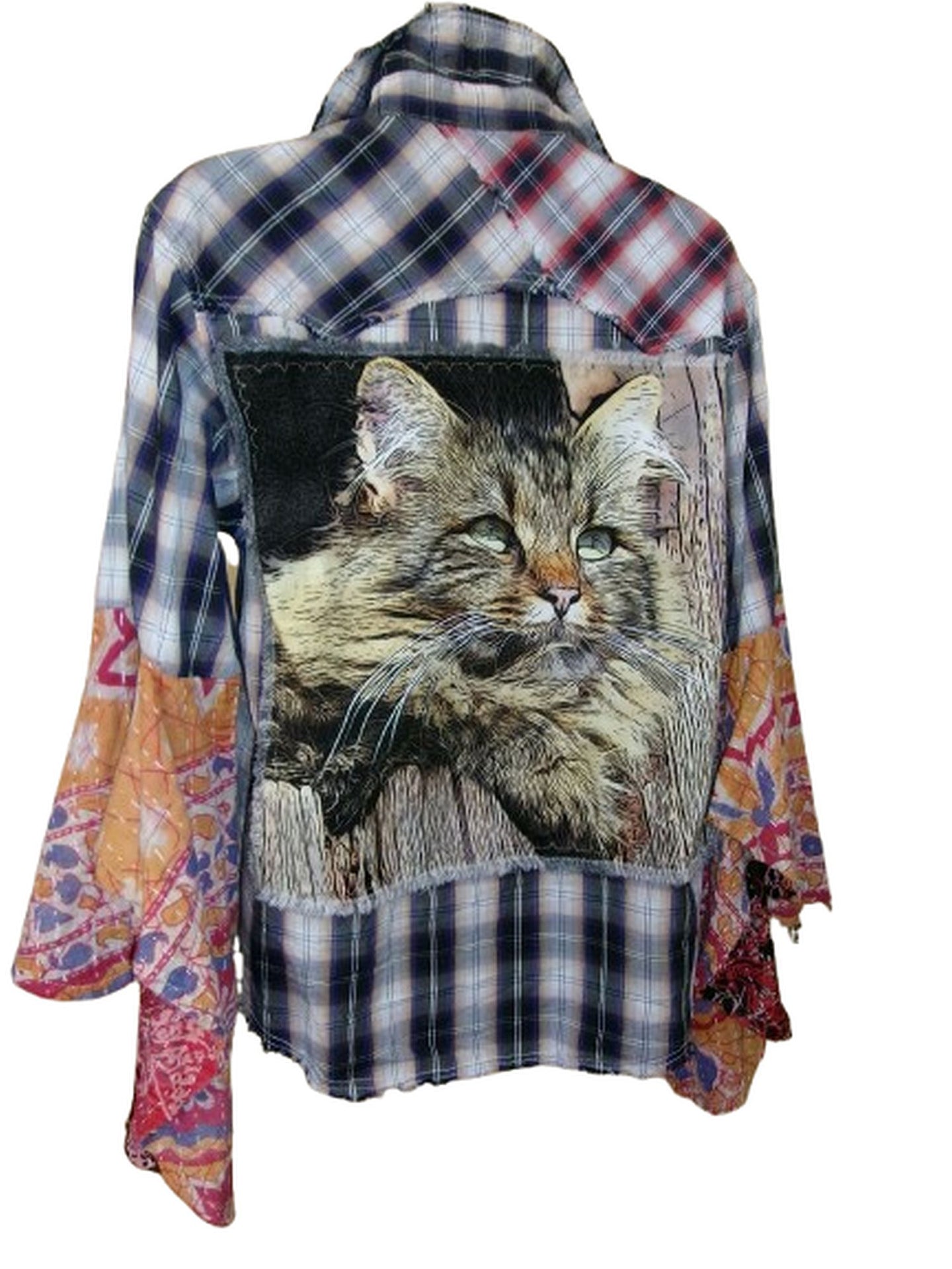 Desert Wing Blouse - Small DW06 handcrafted from cowboy boots. Shop  at ChrisThompsonBags.com and buy the best ["cat","Small"] at Chris Thompson Bags.