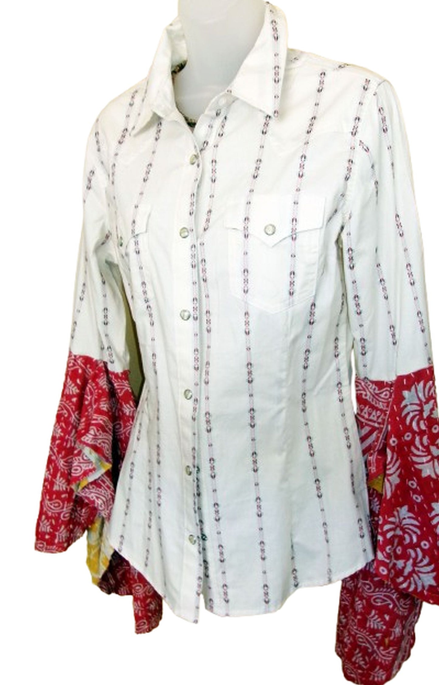 Desert Wing Blouse - Small DW07 handcrafted from cowboy boots. Shop  at ChrisThompsonBags.com and buy the best ["horses","Small"] at Chris Thompson Bags.