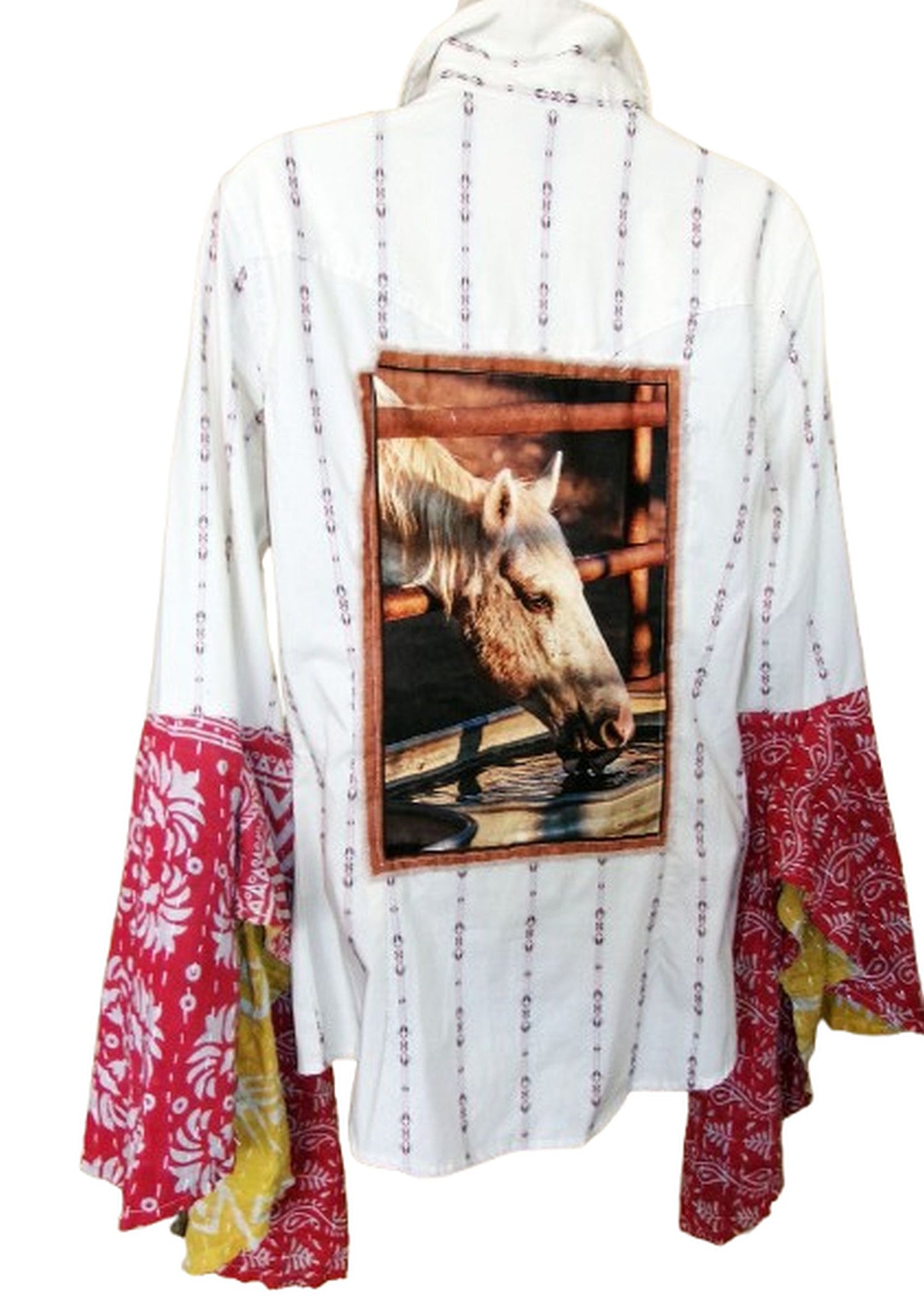 Desert Wing Blouse - Small DW07 handcrafted from cowboy boots. Shop  at ChrisThompsonBags.com and buy the best ["horses","Small"] at Chris Thompson Bags.