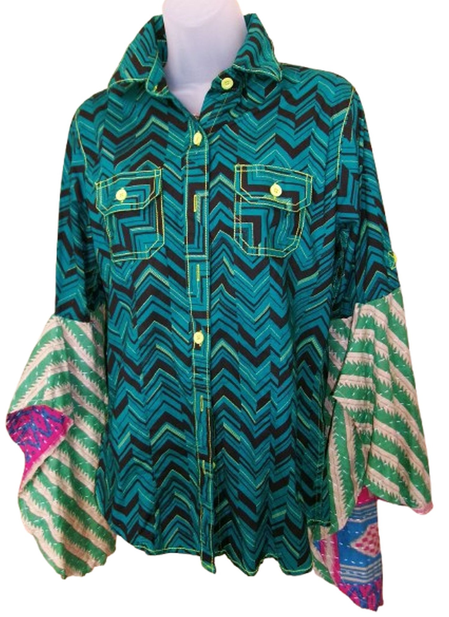 Desert Wing Blouse - Medium DW08 handcrafted from cowboy boots. Shop  at ChrisThompsonBags.com and buy the best ["feathers","Medium"] at Chris Thompson Bags.