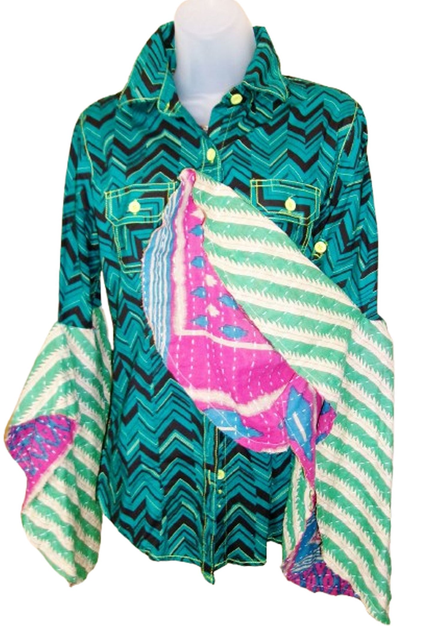 Desert Wing Blouse - Medium DW08 handcrafted from cowboy boots. Shop  at ChrisThompsonBags.com and buy the best ["feathers","Medium"] at Chris Thompson Bags.