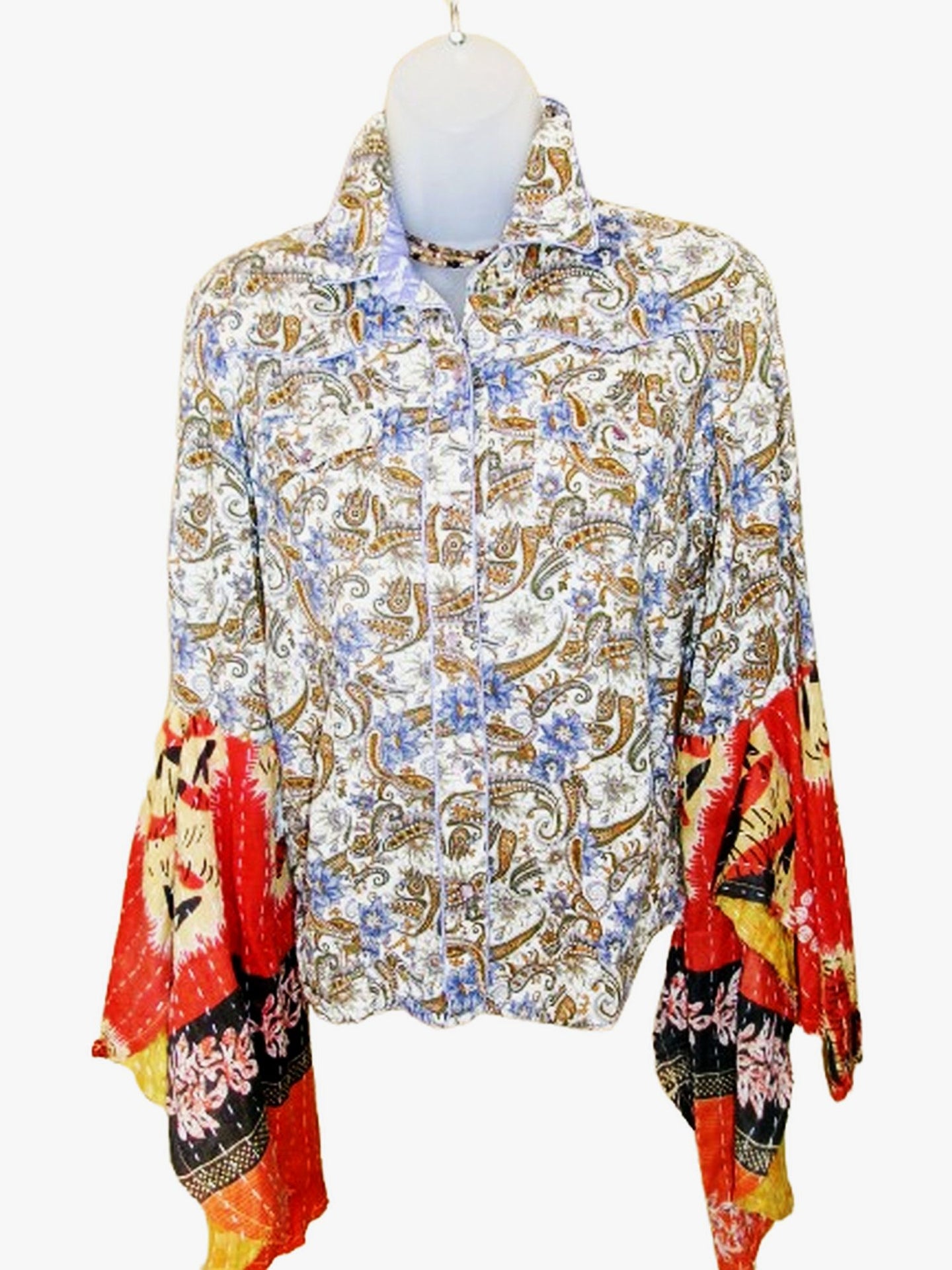 Desert Wing Blouse - Medium DW09 handcrafted from cowboy boots. Shop  at ChrisThompsonBags.com and buy the best ["cow skull","Medium"] at Chris Thompson Bags.