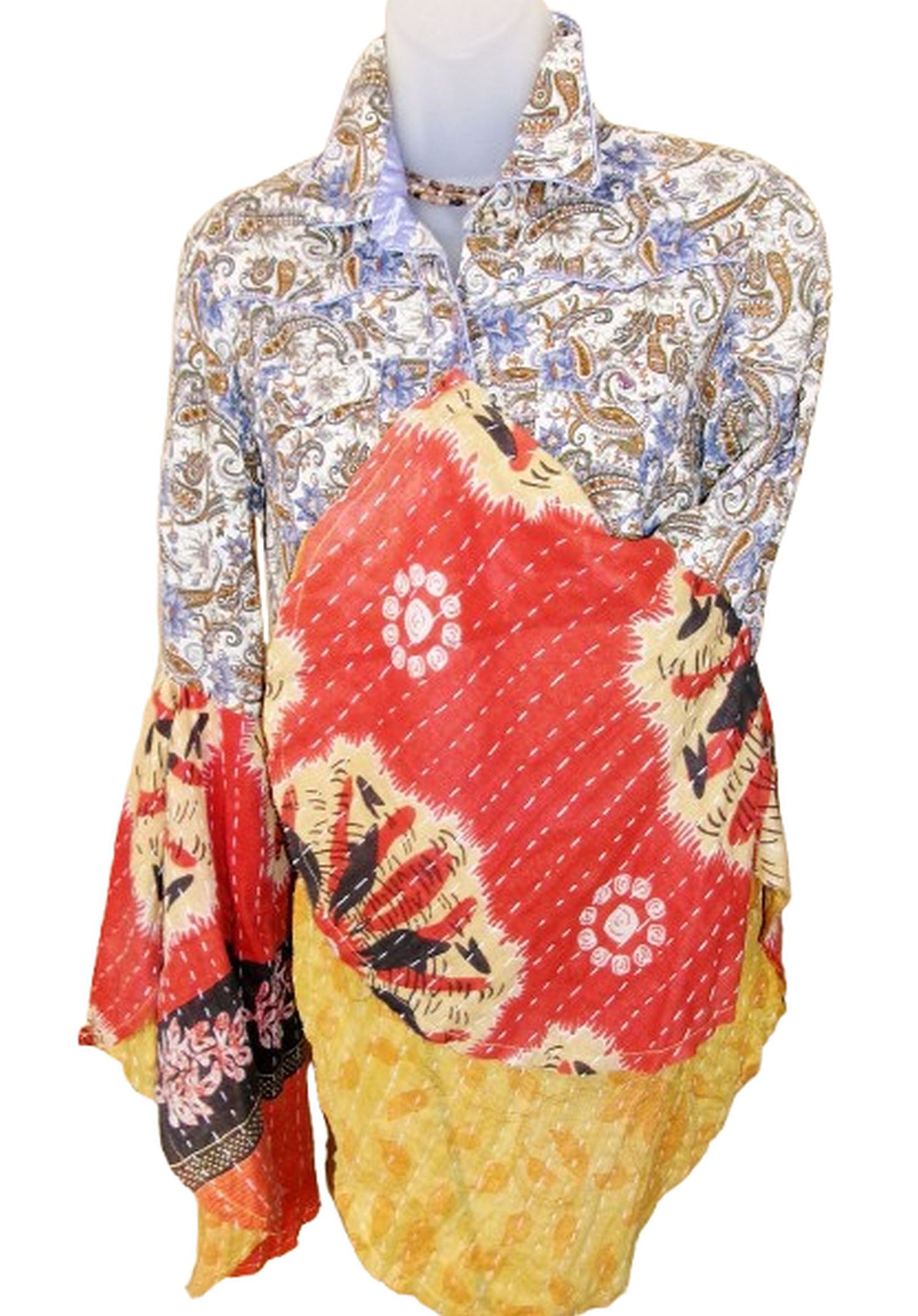Desert Wing Blouse - Medium DW09 handcrafted from cowboy boots. Shop  at ChrisThompsonBags.com and buy the best ["cow skull","Medium"] at Chris Thompson Bags.