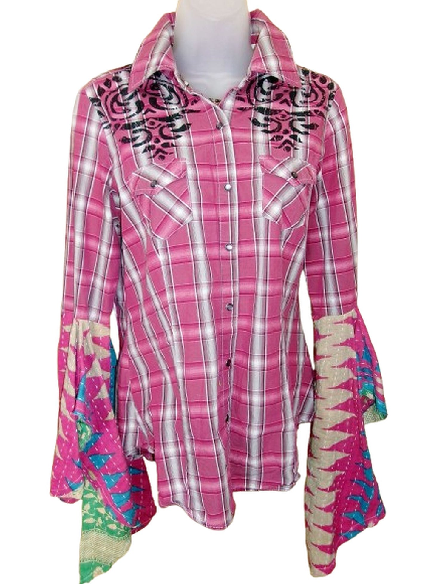 Desert Wing Blouse - Medium DW11 handcrafted from cowboy boots. Shop  at ChrisThompsonBags.com and buy the best ["cow skull","Medium"] at Chris Thompson Bags.