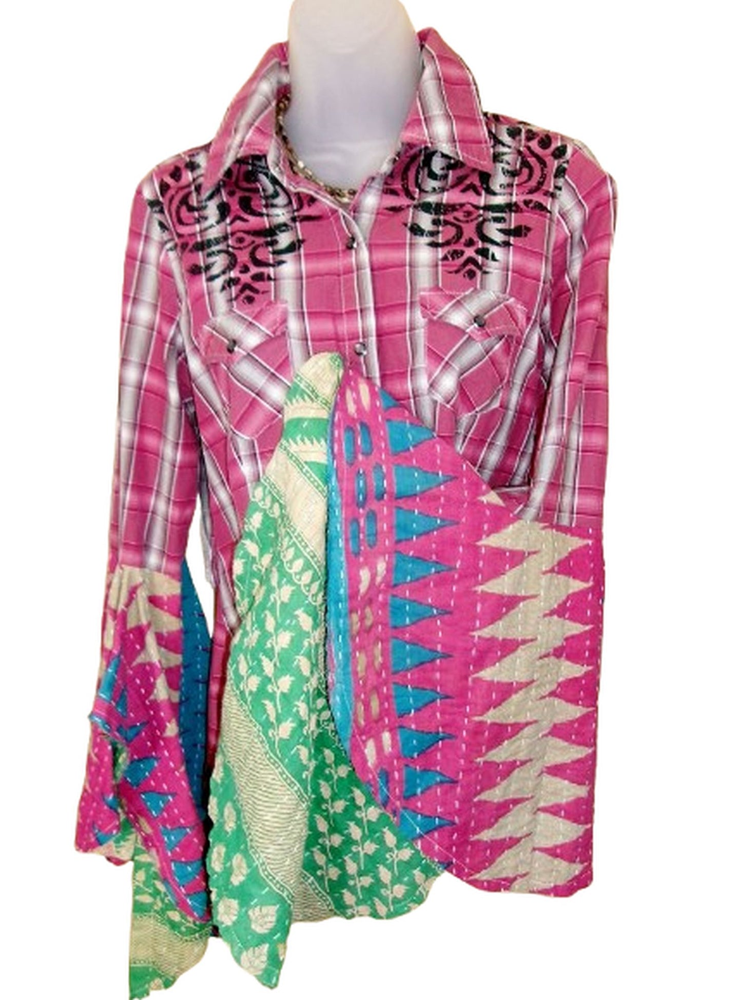 Desert Wing Blouse - Medium DW11 handcrafted from cowboy boots. Shop  at ChrisThompsonBags.com and buy the best ["cow skull","Medium"] at Chris Thompson Bags.