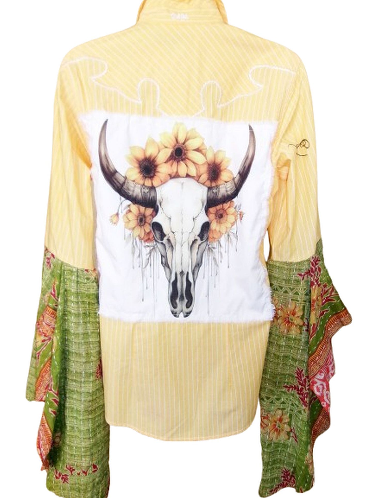 Desert Wing Blouse - Medium DW12 handcrafted from cowboy boots. Shop  at ChrisThompsonBags.com and buy the best ["cow skull","Medium"] at Chris Thompson Bags.