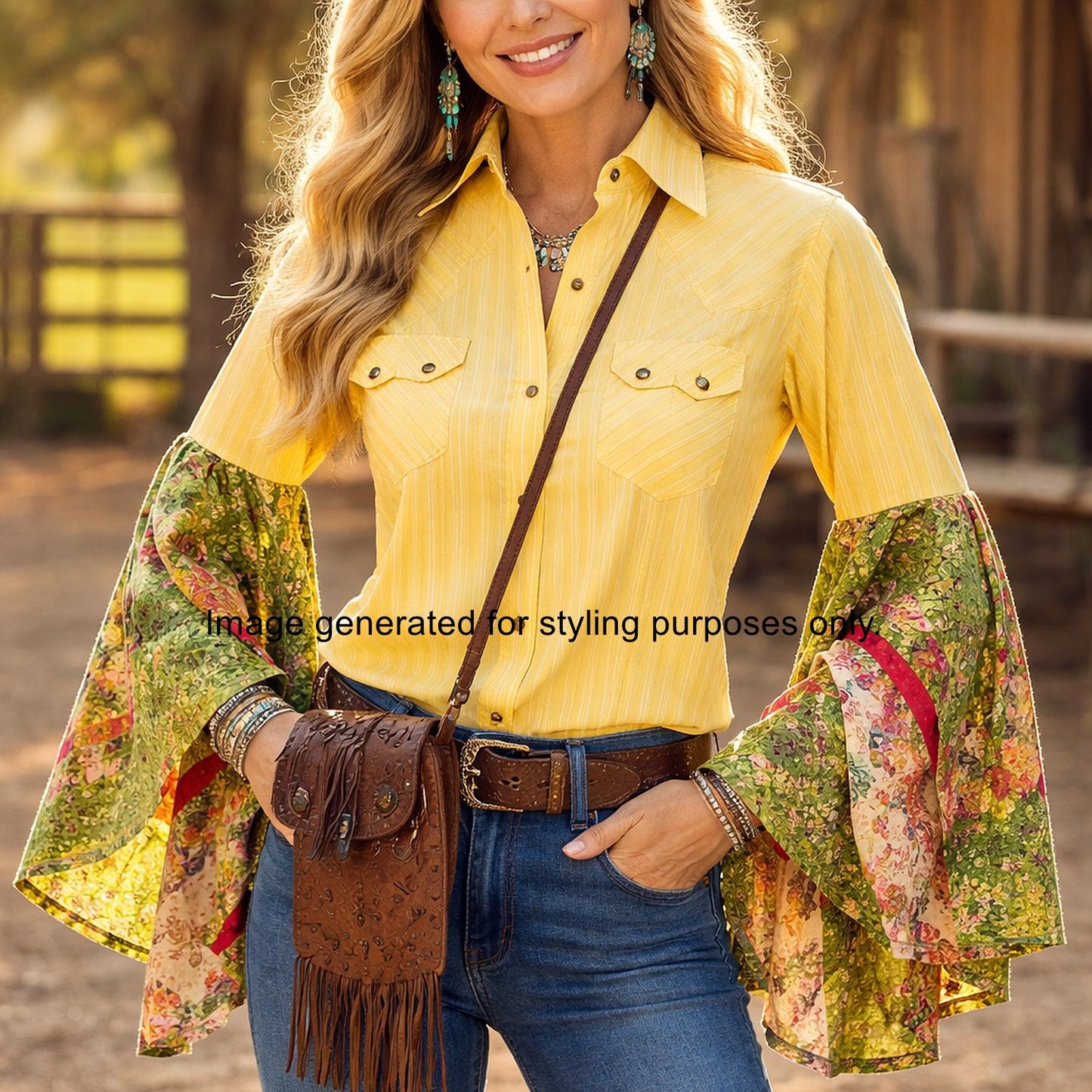 Desert Wing Blouse - Medium DW12 handcrafted from cowboy boots. Shop  at ChrisThompsonBags.com and buy the best ["cow skull","Medium"] at Chris Thompson Bags.