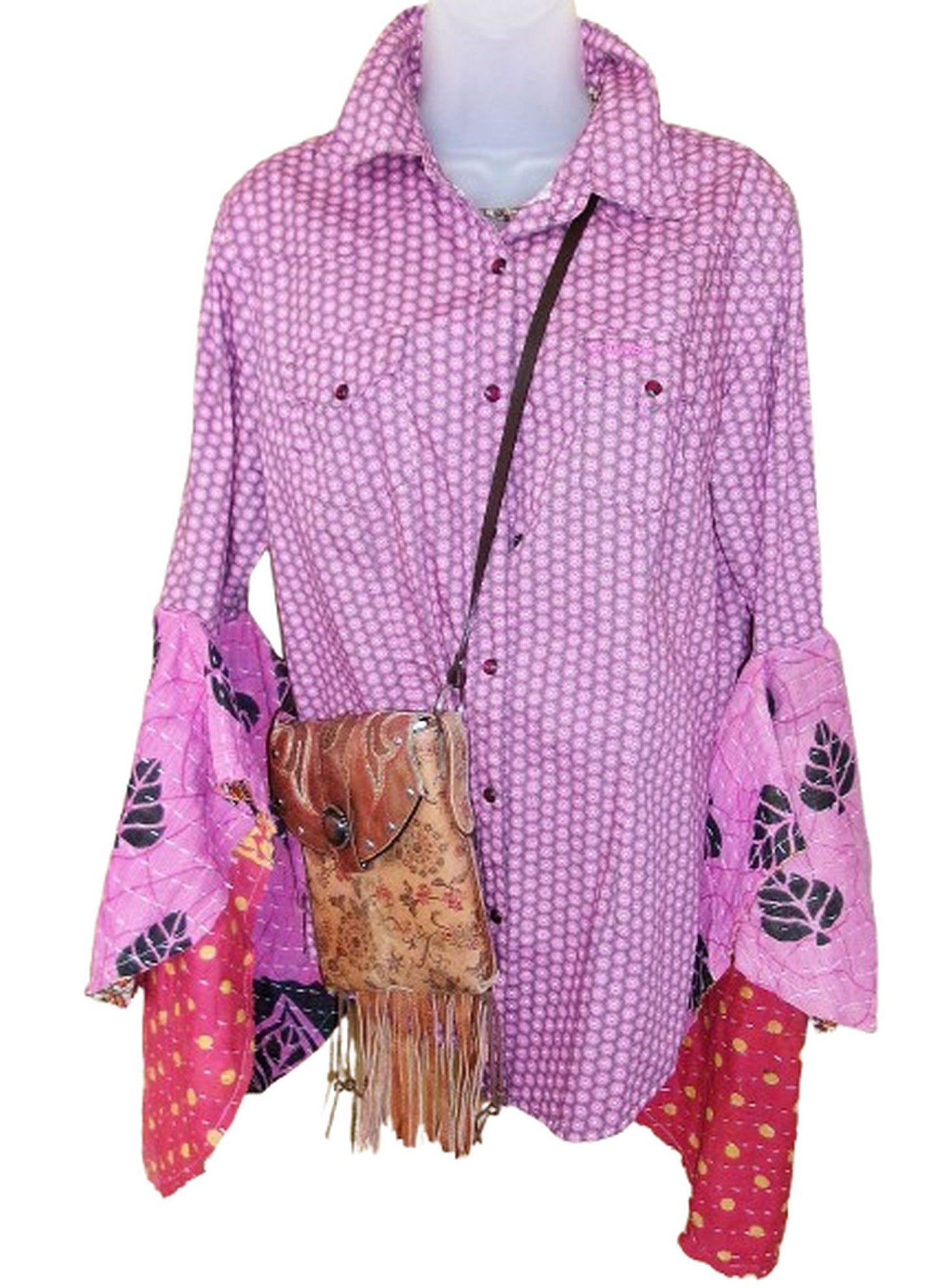 Desert Wing Blouse - Medium DW14 handcrafted from cowboy boots. Shop  at ChrisThompsonBags.com and buy the best ["cow skull","Medium"] at Chris Thompson Bags.