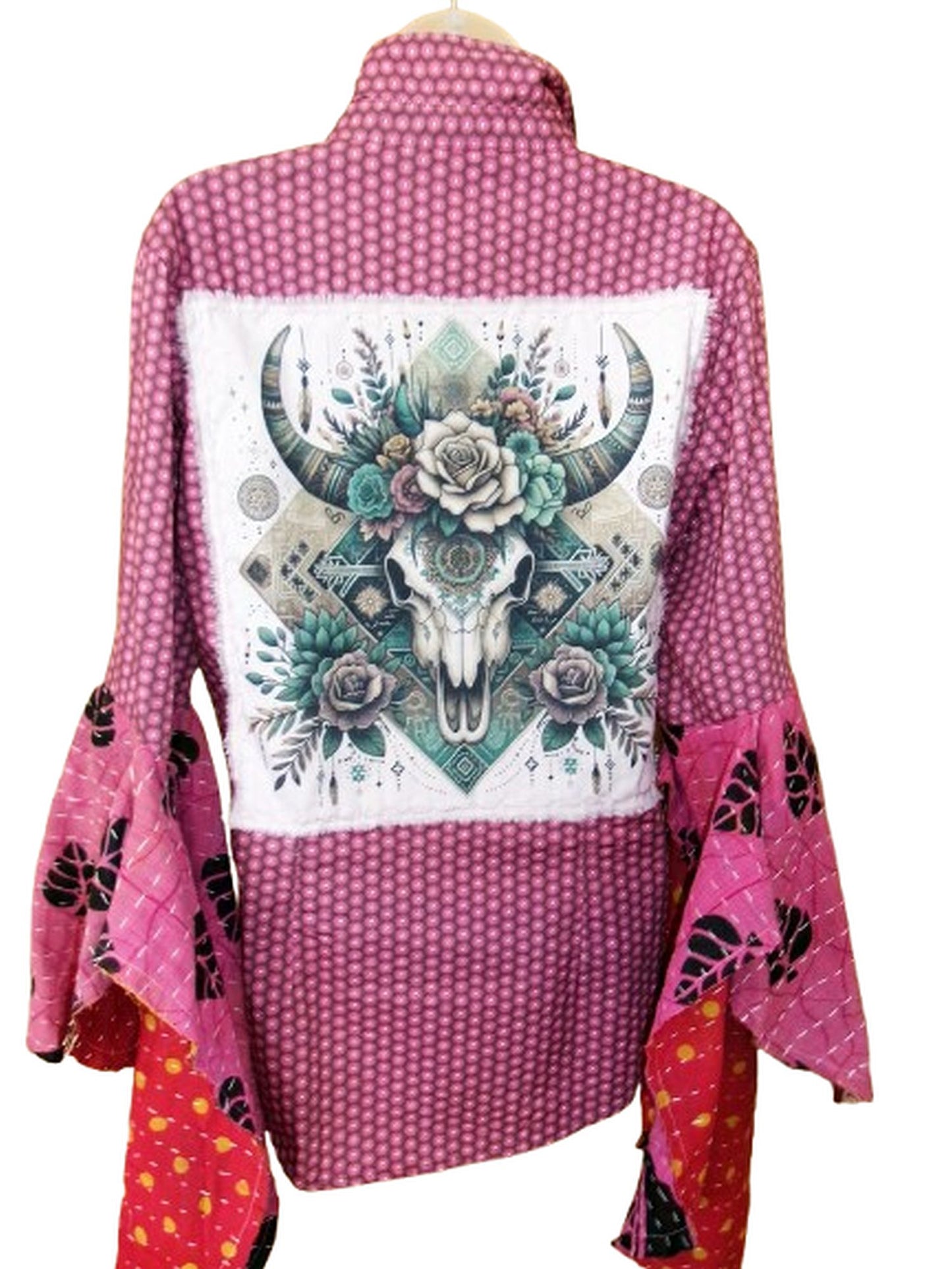 Desert Wing Blouse - Medium DW14 handcrafted from cowboy boots. Shop  at ChrisThompsonBags.com and buy the best ["cow skull","Medium"] at Chris Thompson Bags.