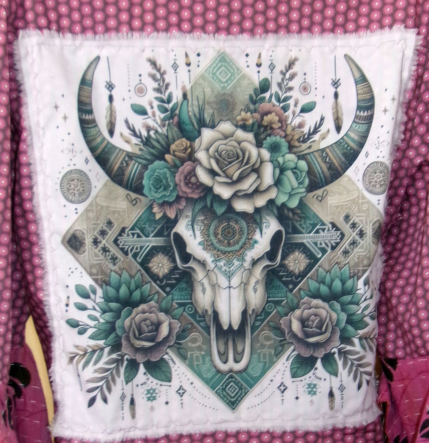 Desert Wing Blouse - Medium DW14 handcrafted from cowboy boots. Shop  at ChrisThompsonBags.com and buy the best ["cow skull","Medium"] at Chris Thompson Bags.