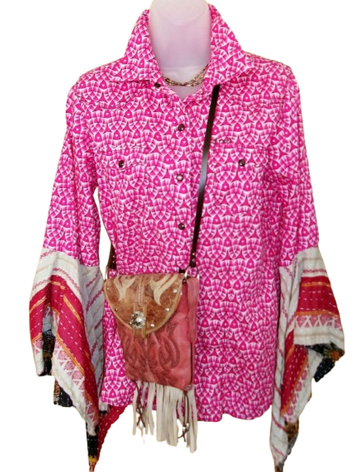 Desert Wing Blouse - Medium DW17 handcrafted from cowboy boots. Shop  at ChrisThompsonBags.com and buy the best ["horses","Medium"] at Chris Thompson Bags.