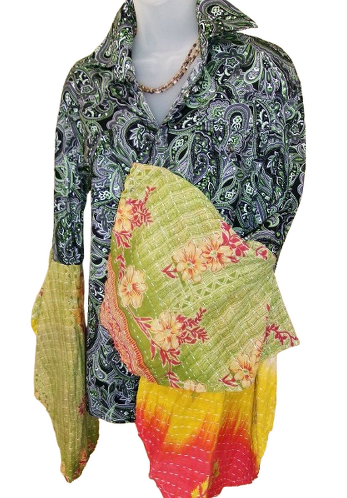 Desert Wing Blouse - Large DW18 handcrafted from cowboy boots. Shop  at ChrisThompsonBags.com and buy the best ["cactus","Large"] at Chris Thompson Bags.