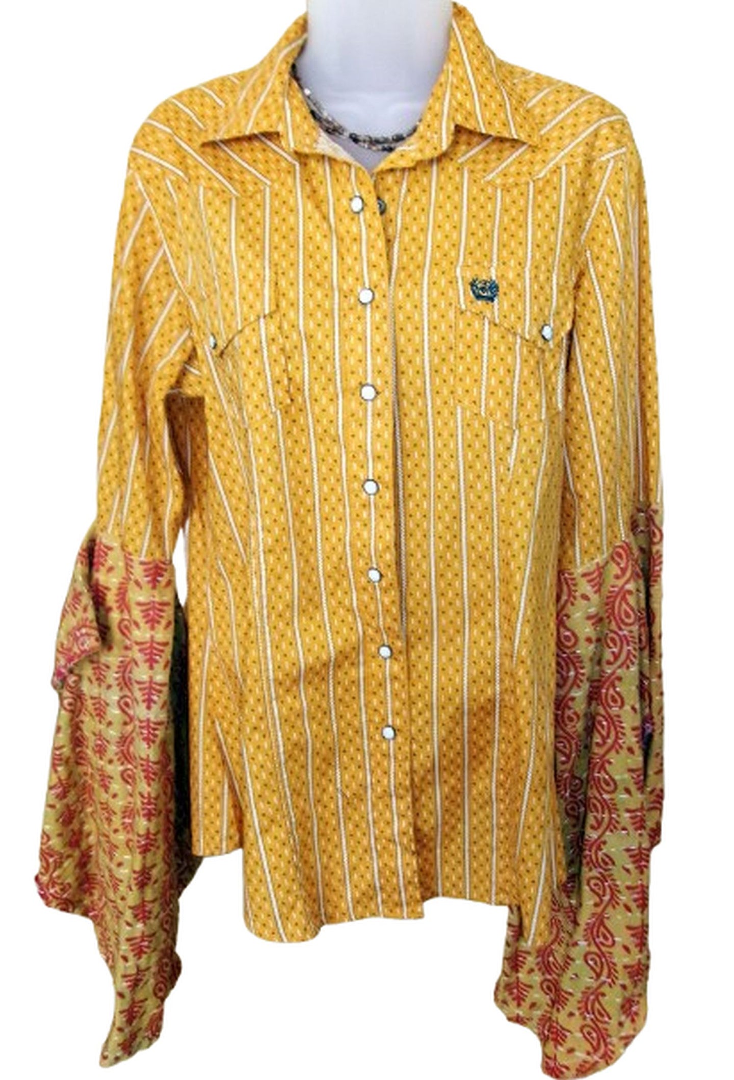Desert Wing Blouse - Large DW19 handcrafted from cowboy boots. Shop  at ChrisThompsonBags.com and buy the best ["horses","Large"] at Chris Thompson Bags.
