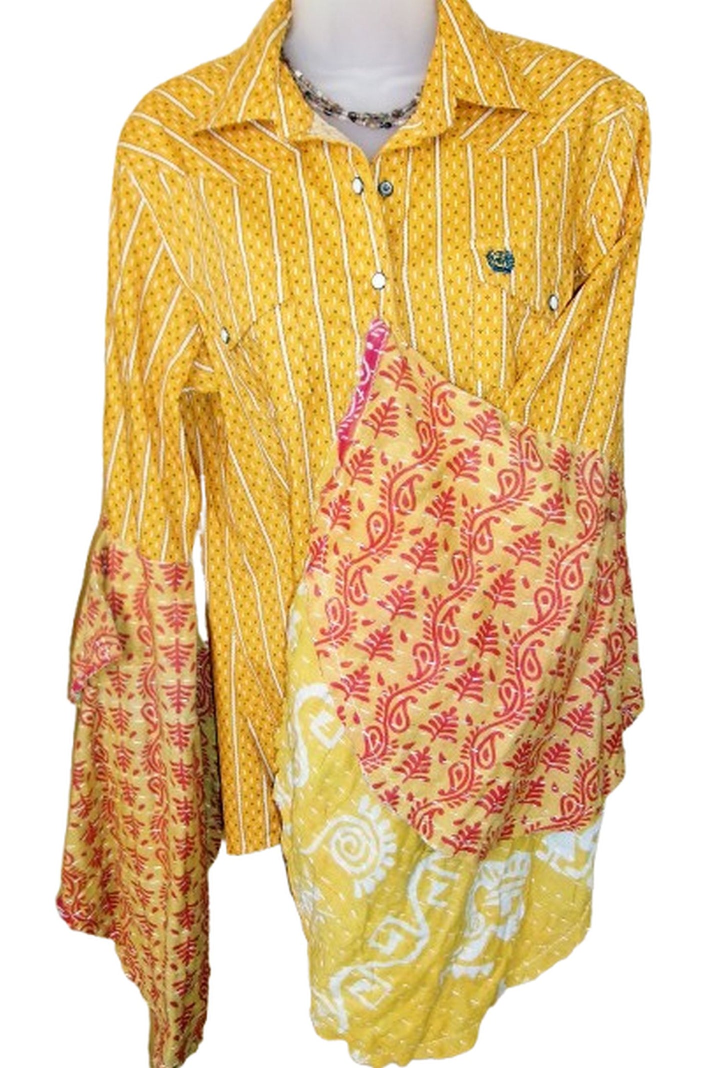 Desert Wing Blouse - Large DW19 handcrafted from cowboy boots. Shop  at ChrisThompsonBags.com and buy the best ["horses","Large"] at Chris Thompson Bags.