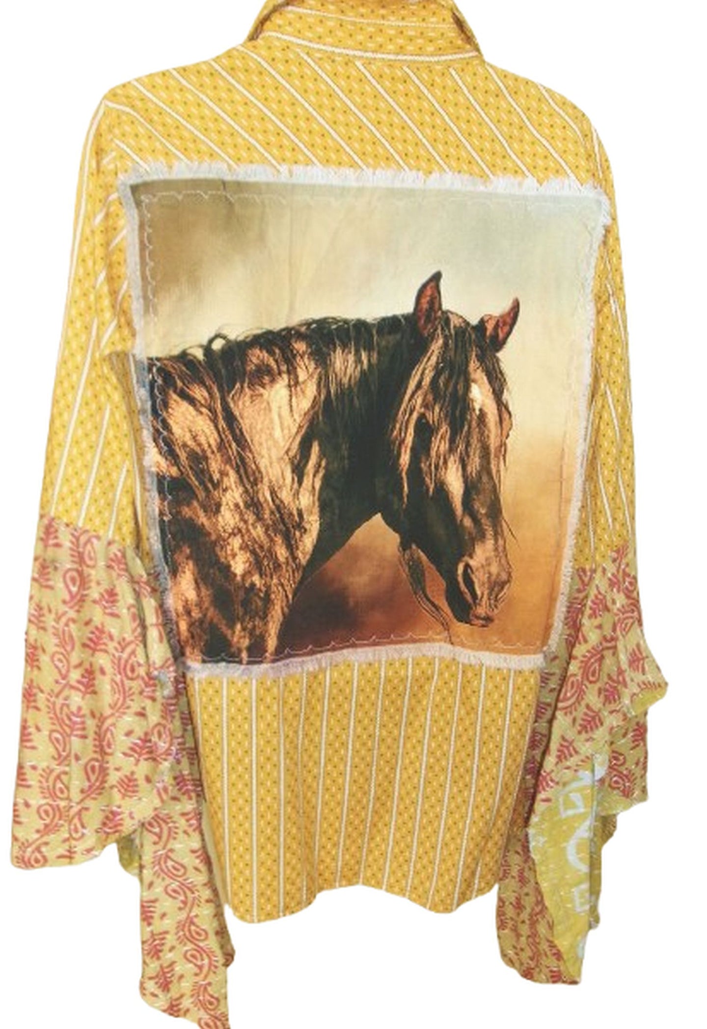 Desert Wing Blouse - Large DW19 handcrafted from cowboy boots. Shop  at ChrisThompsonBags.com and buy the best ["horses","Large"] at Chris Thompson Bags.