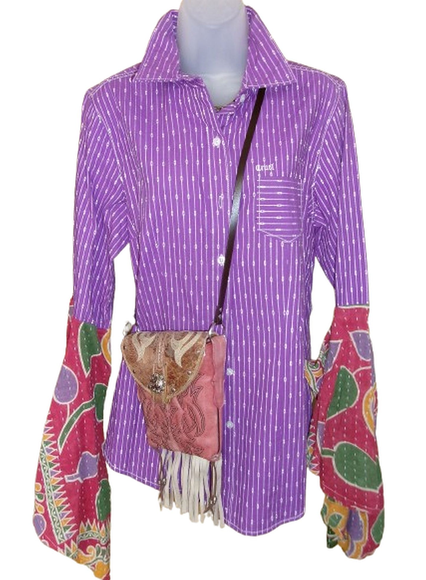 Desert Wing Blouse - Large DW20 handcrafted from cowboy boots. Shop  at ChrisThompsonBags.com and buy the best ["donkey","Large"] at Chris Thompson Bags.