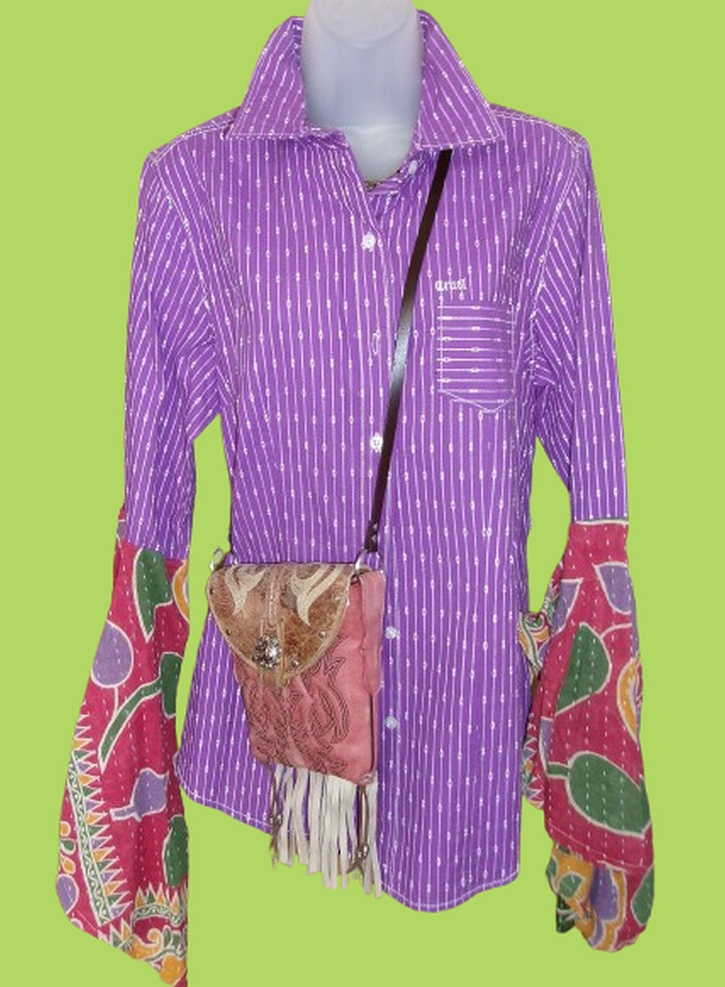 Desert Wing Blouse - Large DW20 handcrafted from cowboy boots. Shop  at ChrisThompsonBags.com and buy the best ["donkey","Large"] at Chris Thompson Bags.