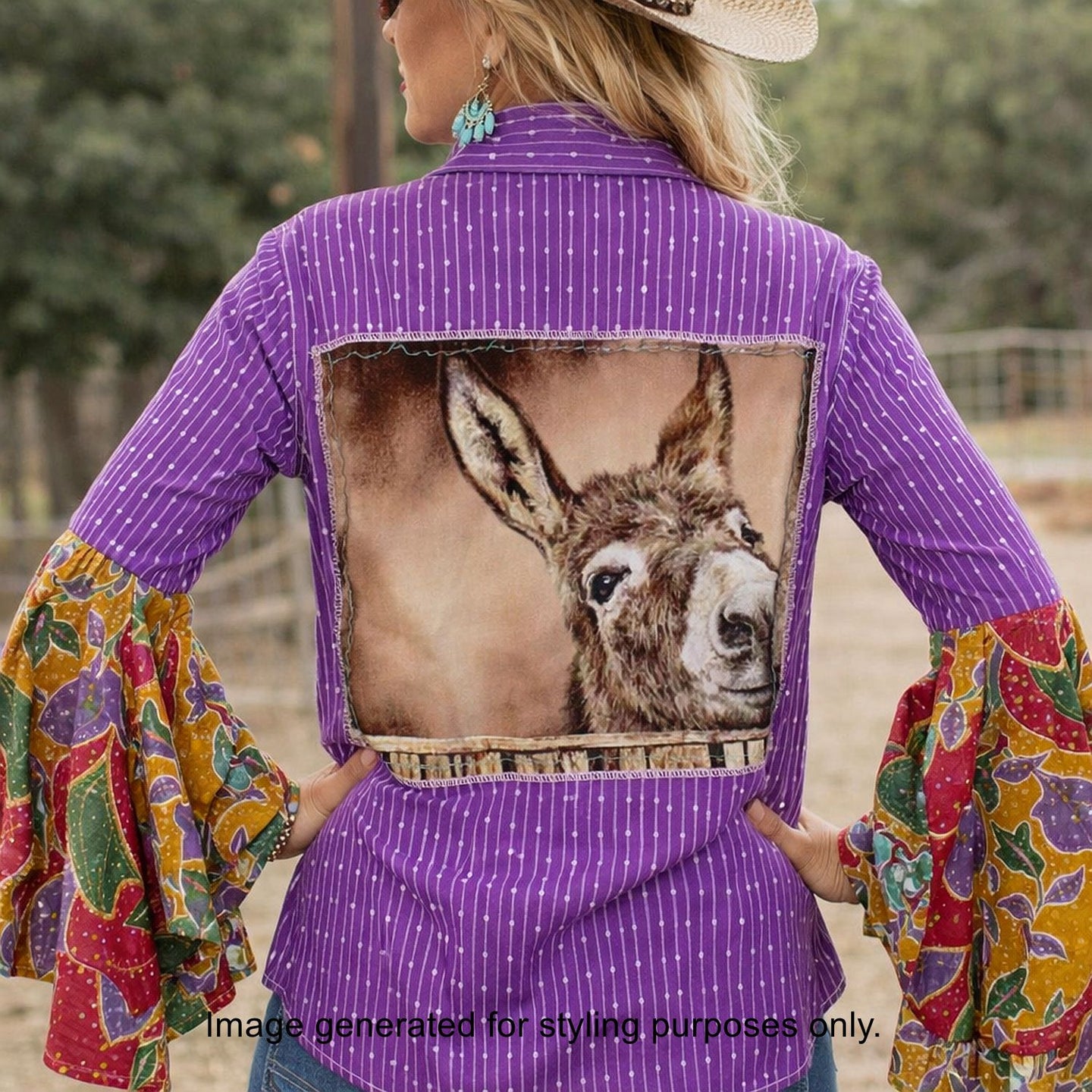 Desert Wing Blouse - Large DW20 handcrafted from cowboy boots. Shop  at ChrisThompsonBags.com and buy the best ["donkey","Large"] at Chris Thompson Bags.