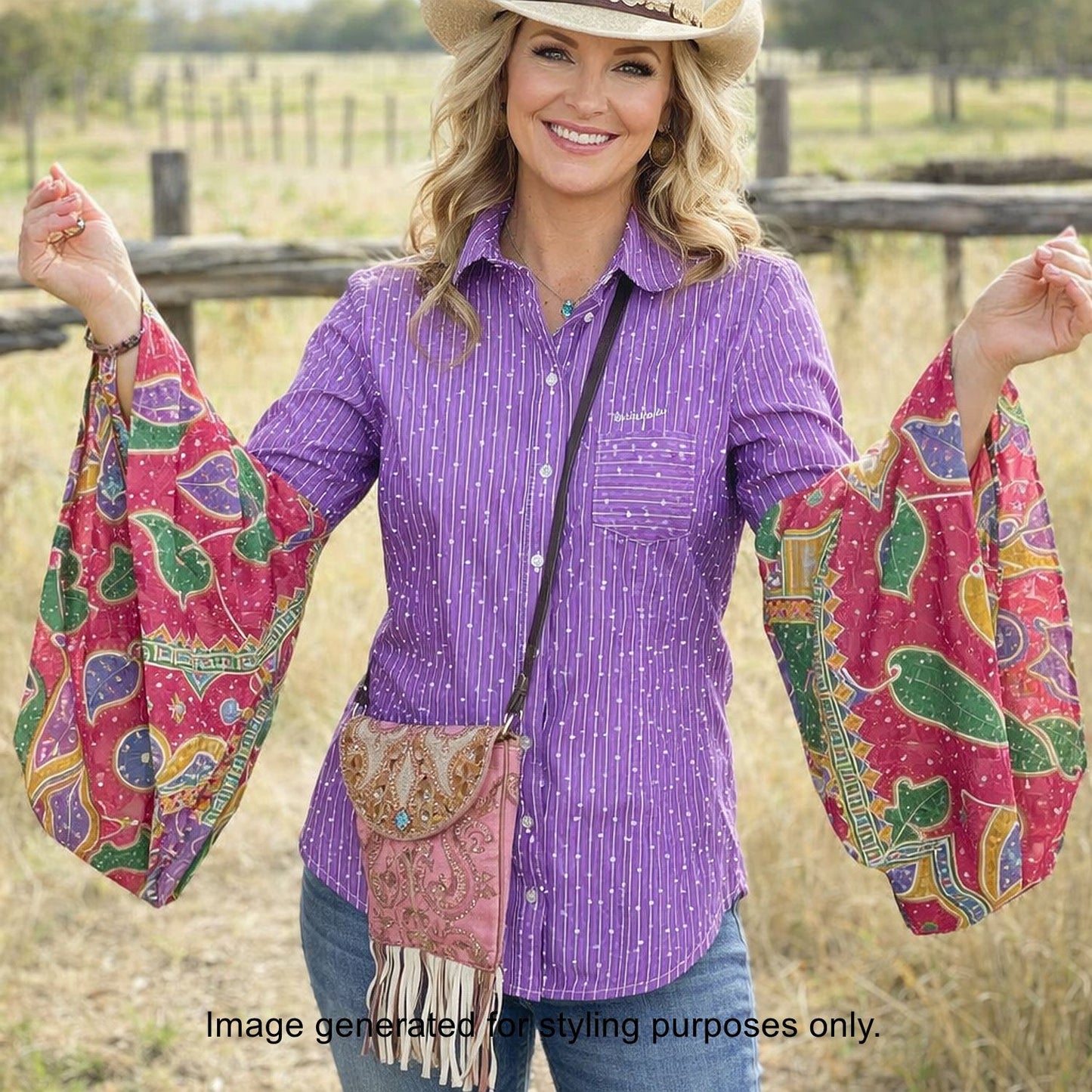 Desert Wing Blouse - Large DW20 handcrafted from cowboy boots. Shop  at ChrisThompsonBags.com and buy the best ["donkey","Large"] at Chris Thompson Bags.
