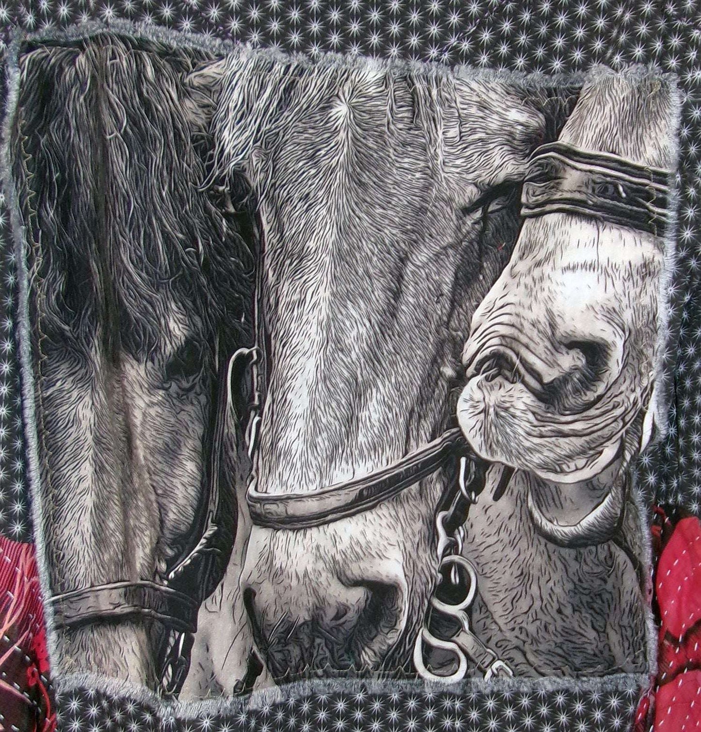 Desert Wing Blouse - Large DW22 handcrafted from cowboy boots. Shop  at ChrisThompsonBags.com and buy the best ["horses","Large"] at Chris Thompson Bags.