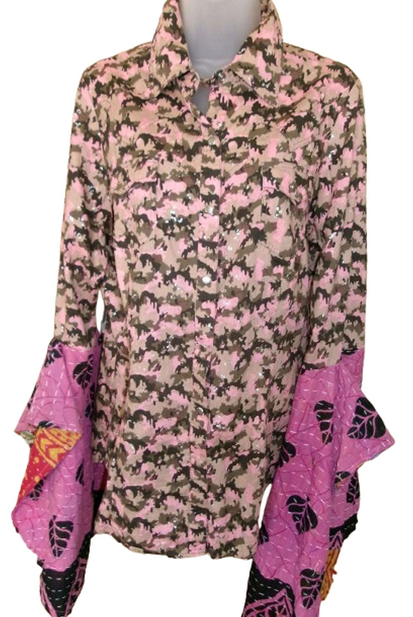 Desert Wing Blouse - Large DW23 handcrafted from cowboy boots. Shop  at ChrisThompsonBags.com and buy the best ["horses","Large"] at Chris Thompson Bags.