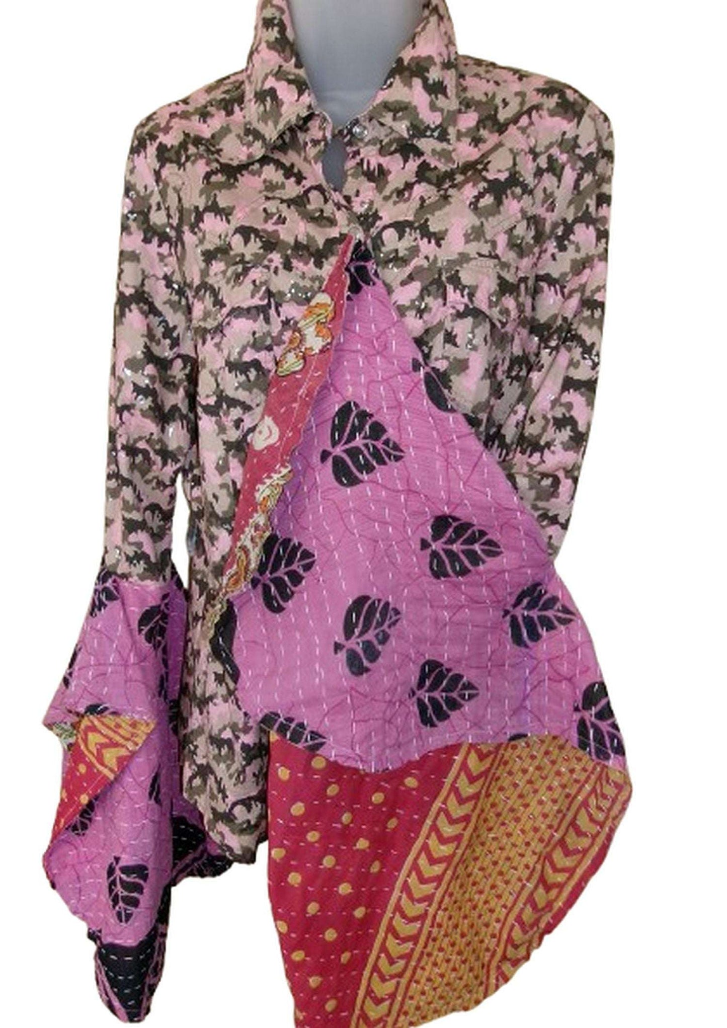 Desert Wing Blouse - Large DW23 handcrafted from cowboy boots. Shop  at ChrisThompsonBags.com and buy the best ["horses","Large"] at Chris Thompson Bags.
