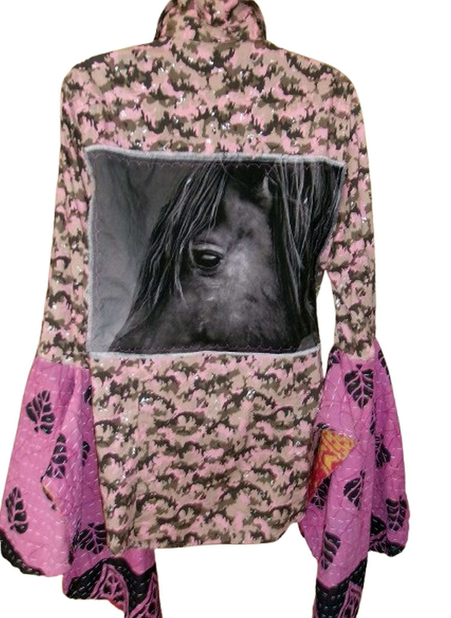Desert Wing Blouse - Large DW23 handcrafted from cowboy boots. Shop  at ChrisThompsonBags.com and buy the best ["horses","Large"] at Chris Thompson Bags.