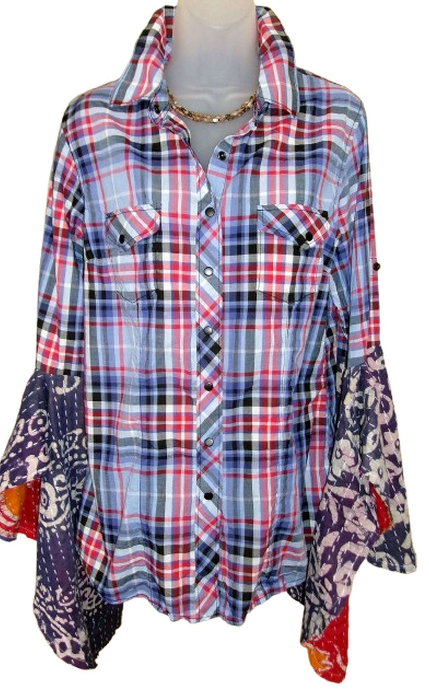Desert Wing Blouse - Large DW24 handcrafted from cowboy boots. Shop  at ChrisThompsonBags.com and buy the best ["horses","Large"] at Chris Thompson Bags.