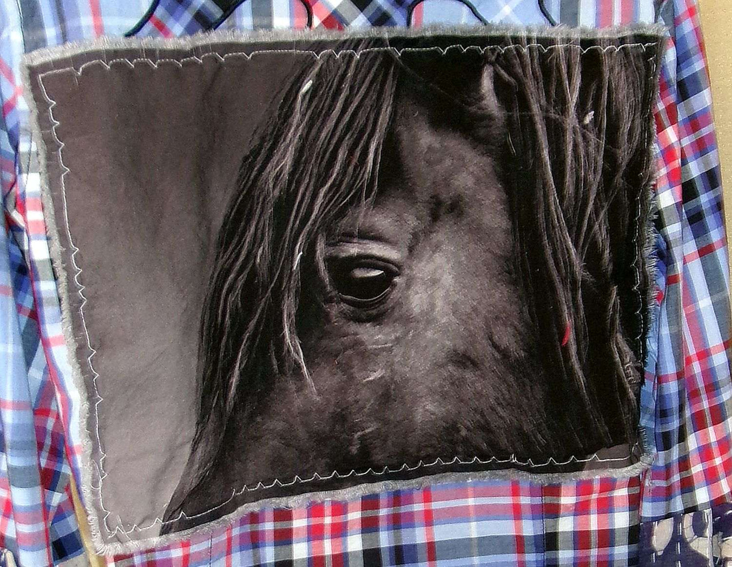 Desert Wing Blouse - Large DW24 handcrafted from cowboy boots. Shop  at ChrisThompsonBags.com and buy the best ["horses","Large"] at Chris Thompson Bags.