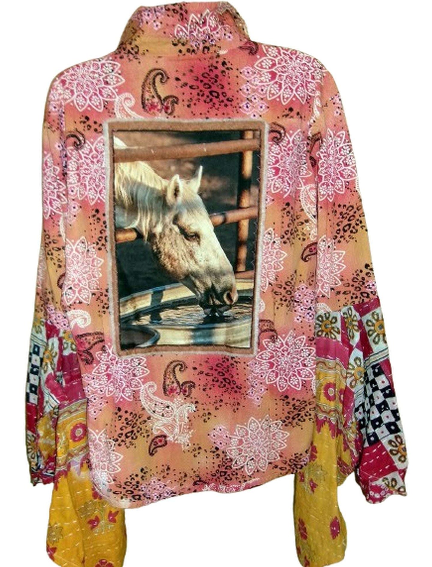 Desert Wing Blouse - X-Large DW27 handcrafted from cowboy boots. Shop  at ChrisThompsonBags.com and buy the best ["horse","XLG"] at Chris Thompson Bags.