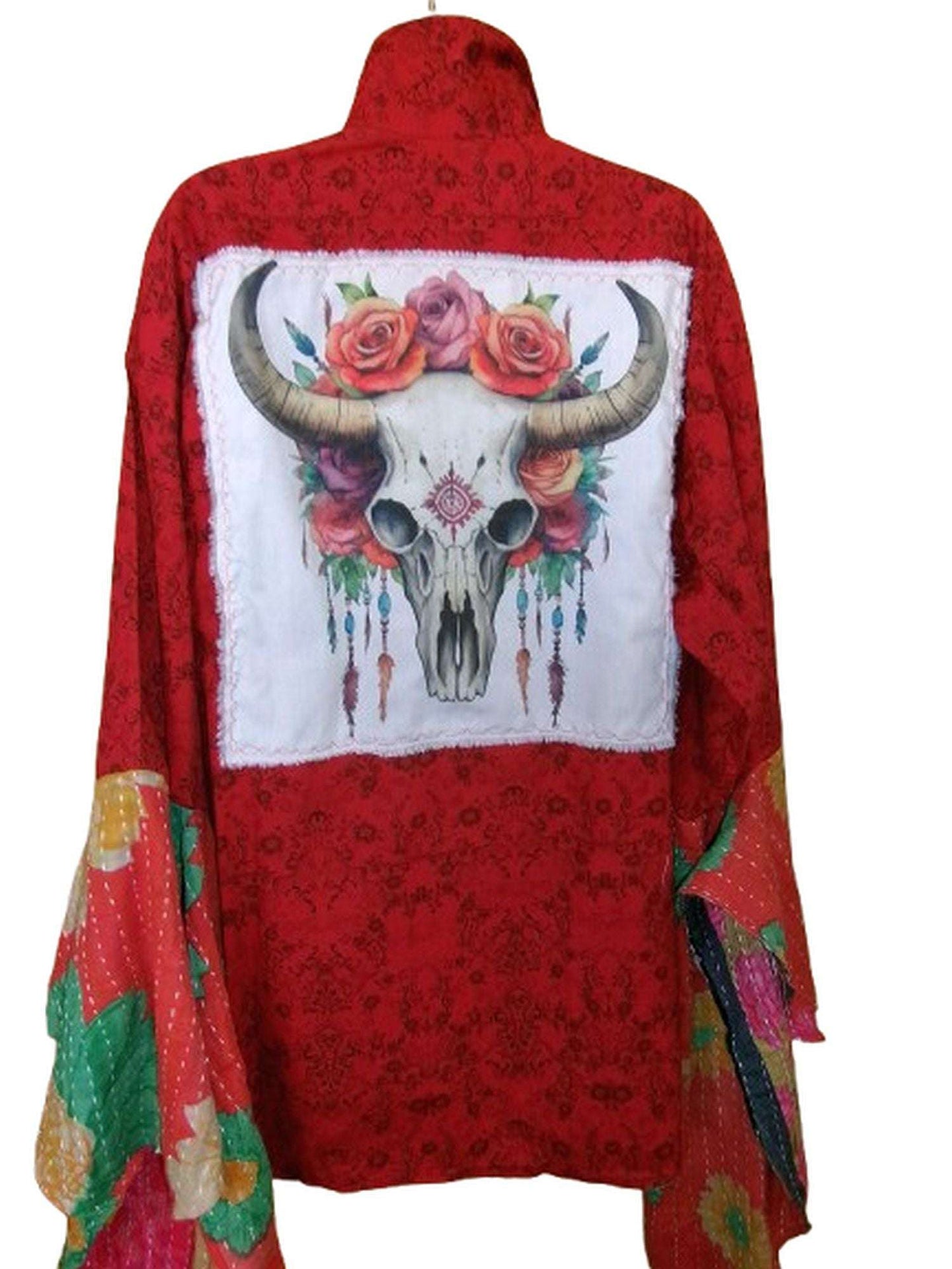Desert Wing Blouse - X-Large DW28 handcrafted from cowboy boots. Shop  at ChrisThompsonBags.com and buy the best ["cow skull","XLG"] at Chris Thompson Bags.