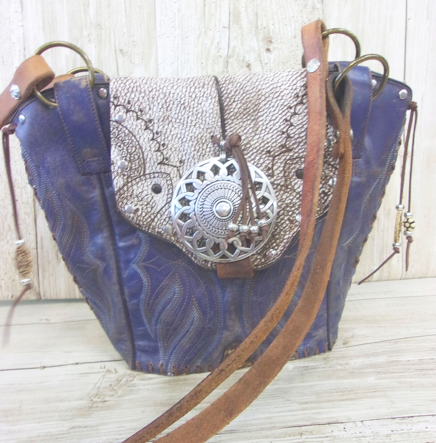 Double Cowboy Boot Purse DB335 handcrafted from cowboy boots. Shop Handbags at ChrisThompsonBags.com and buy the best boot top purse, Country Chic, country fashion, country style, cowboy boot lover, cowboy boot purse, Cowgirl Chic, cowgirl style, luxury handbag, rodeo purse, western chic, western fashion, western style at Chris Thompson Bags.