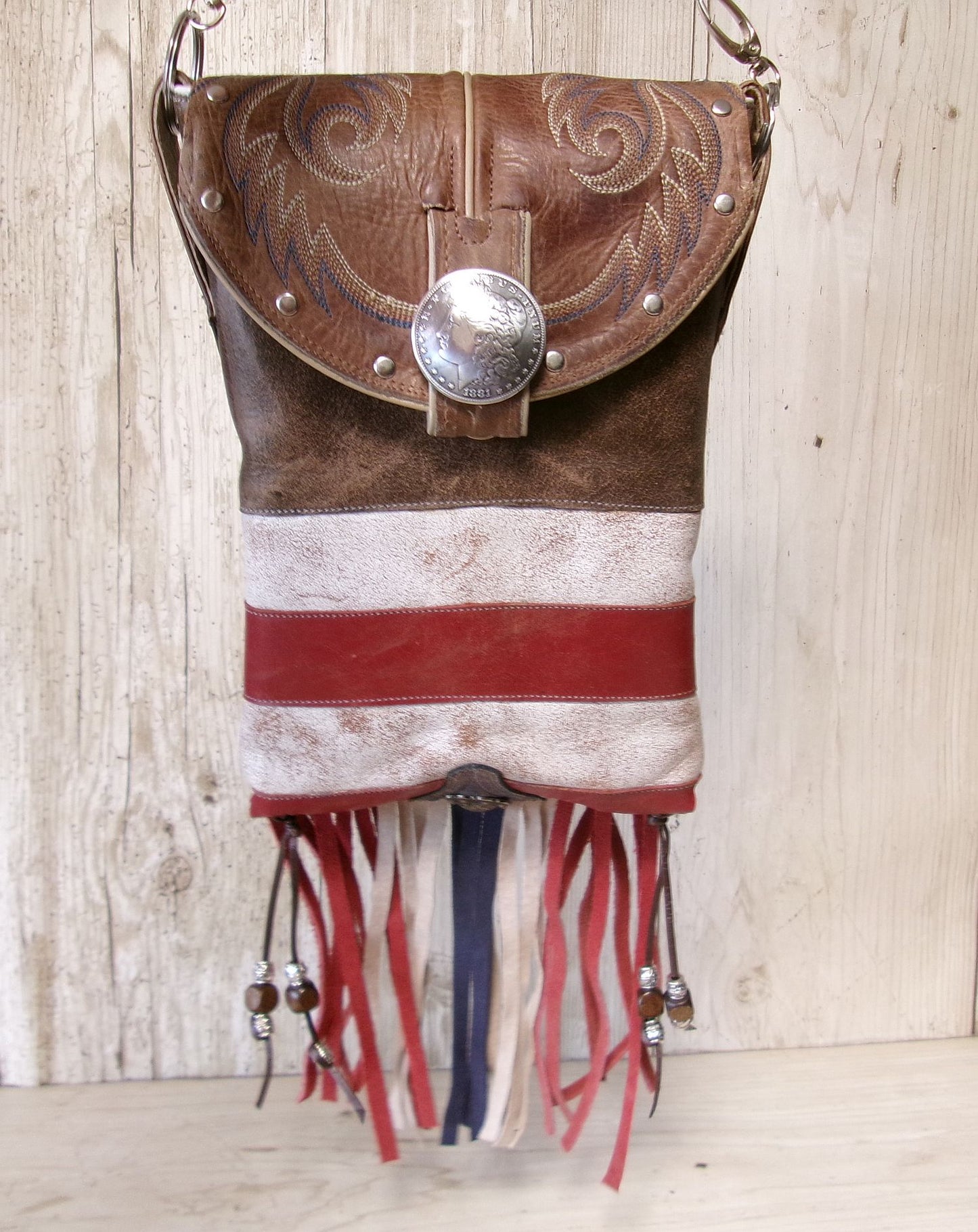 Cowboy Boot Crossbody Hipster Bag with Fringe HP1154