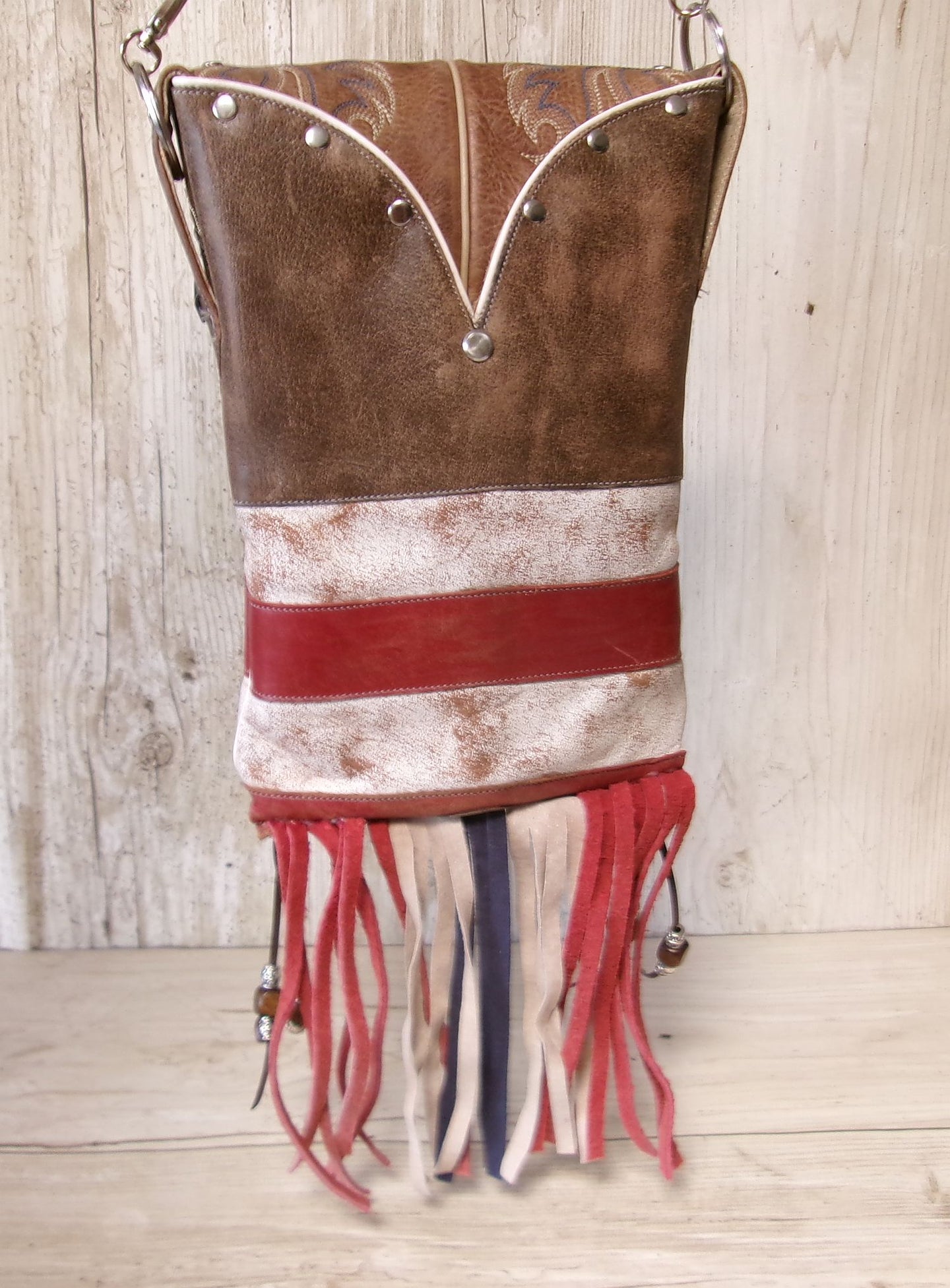 Cowboy Boot Crossbody Hipster Bag with Fringe HP1154