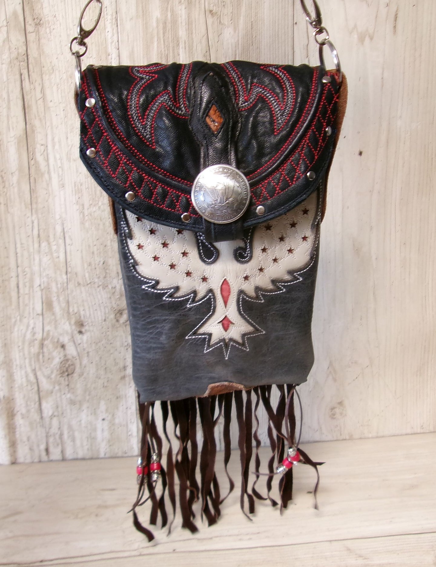 Cowboy Boot Crossbody Hipster Bag with Fringe HP1155